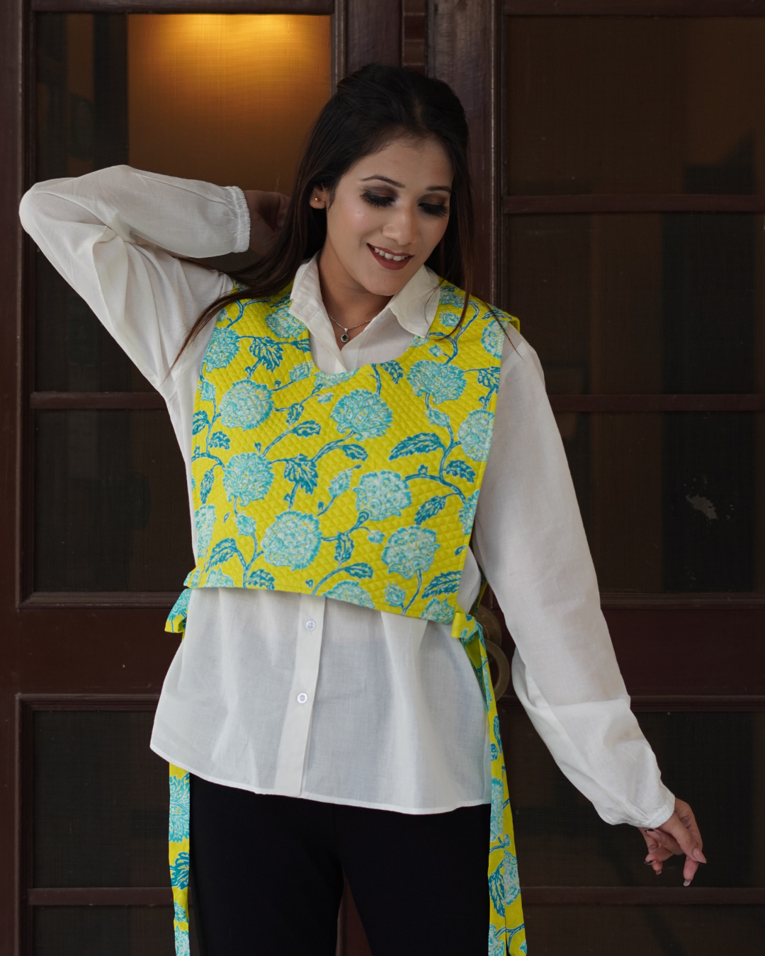 Quilted Printed Cotton Bib