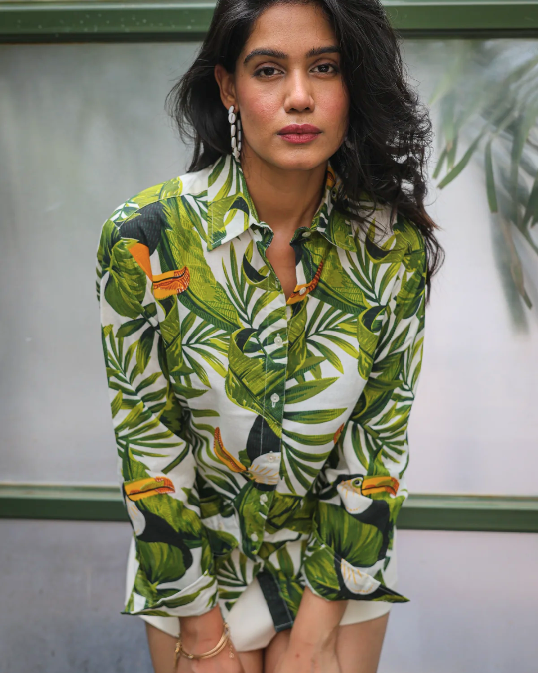 Statement Tropical Print Shirt
