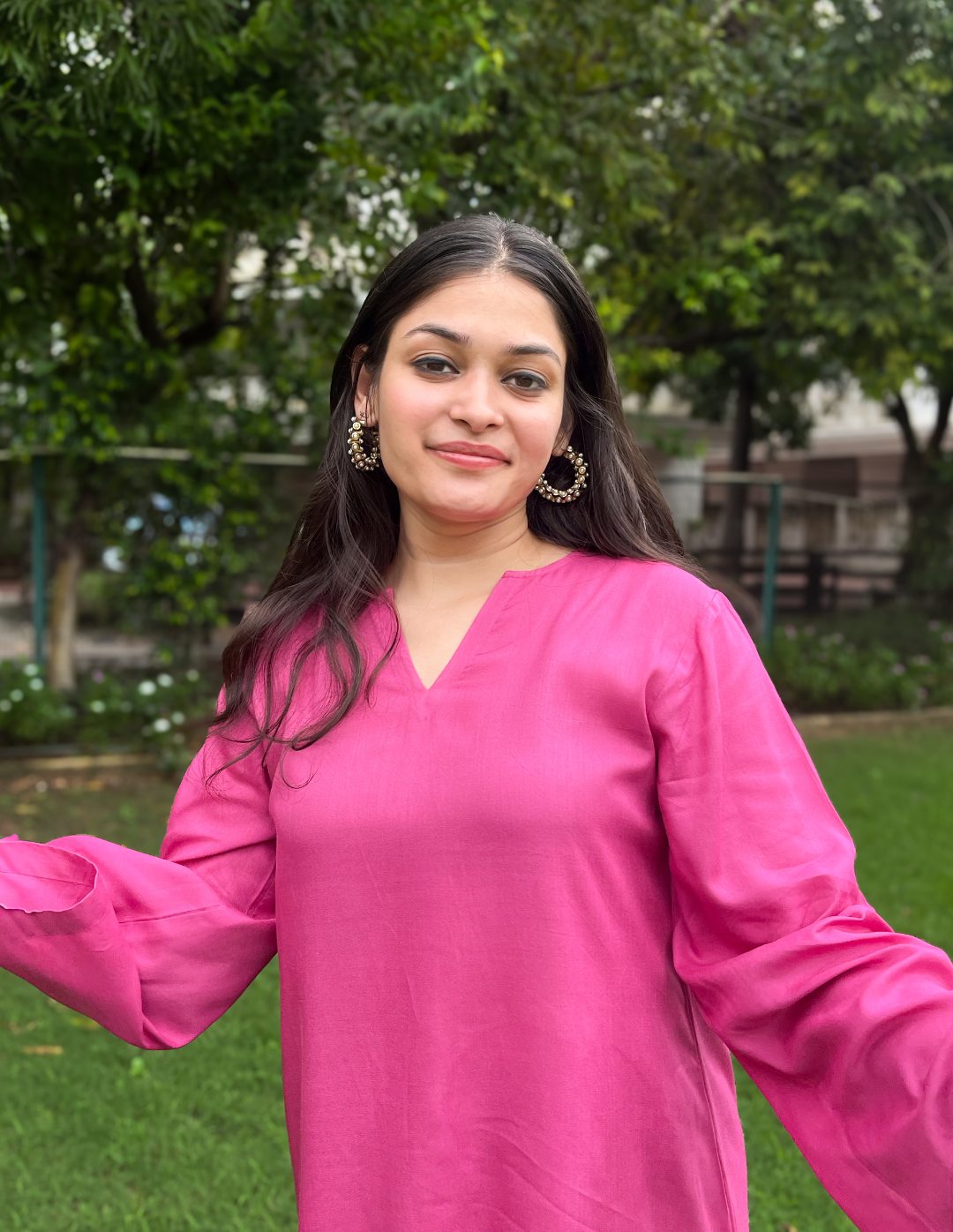 Pink Solid Farshi Salwar Set