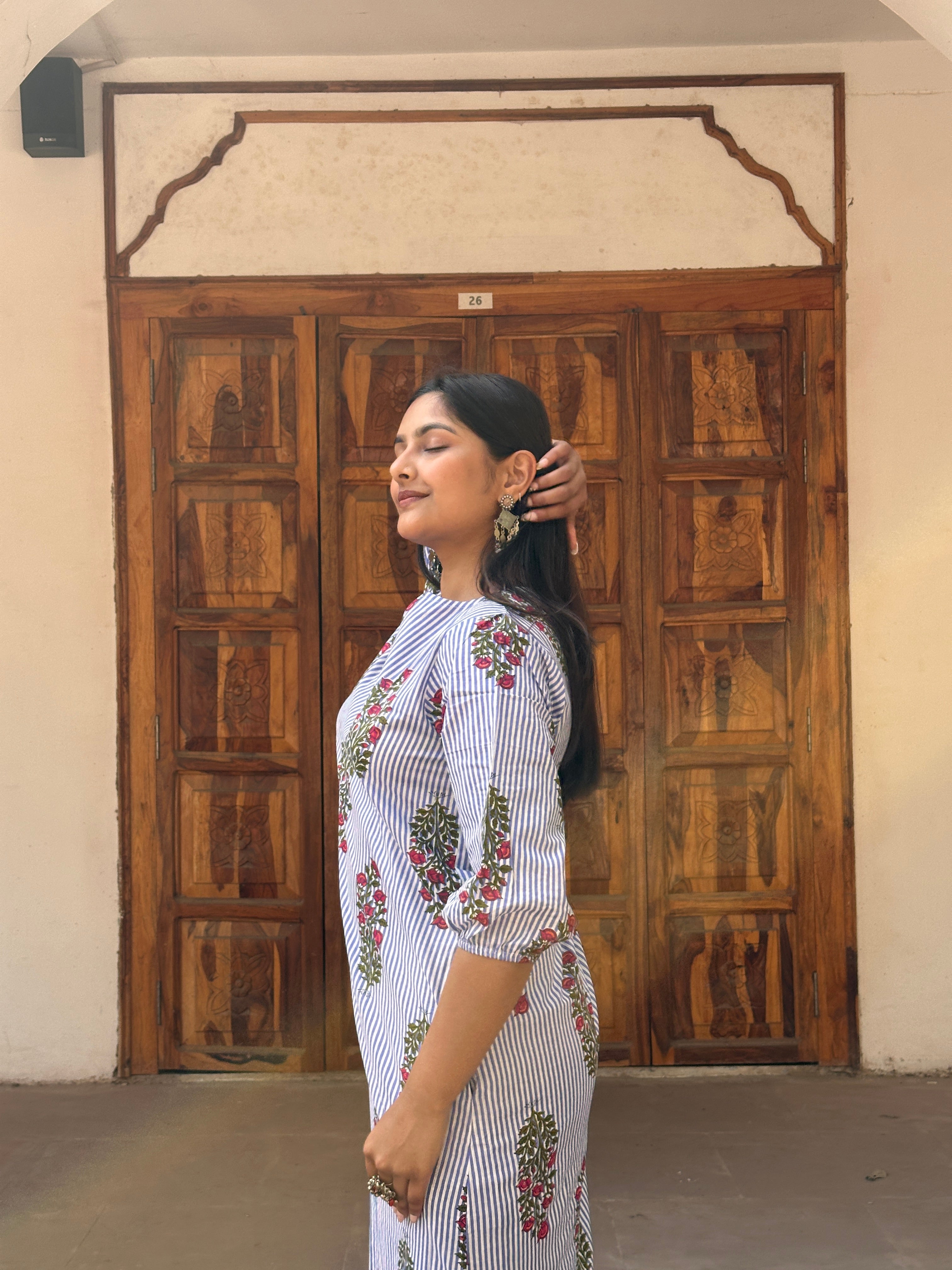 Baaori Floral Striped Cord Set