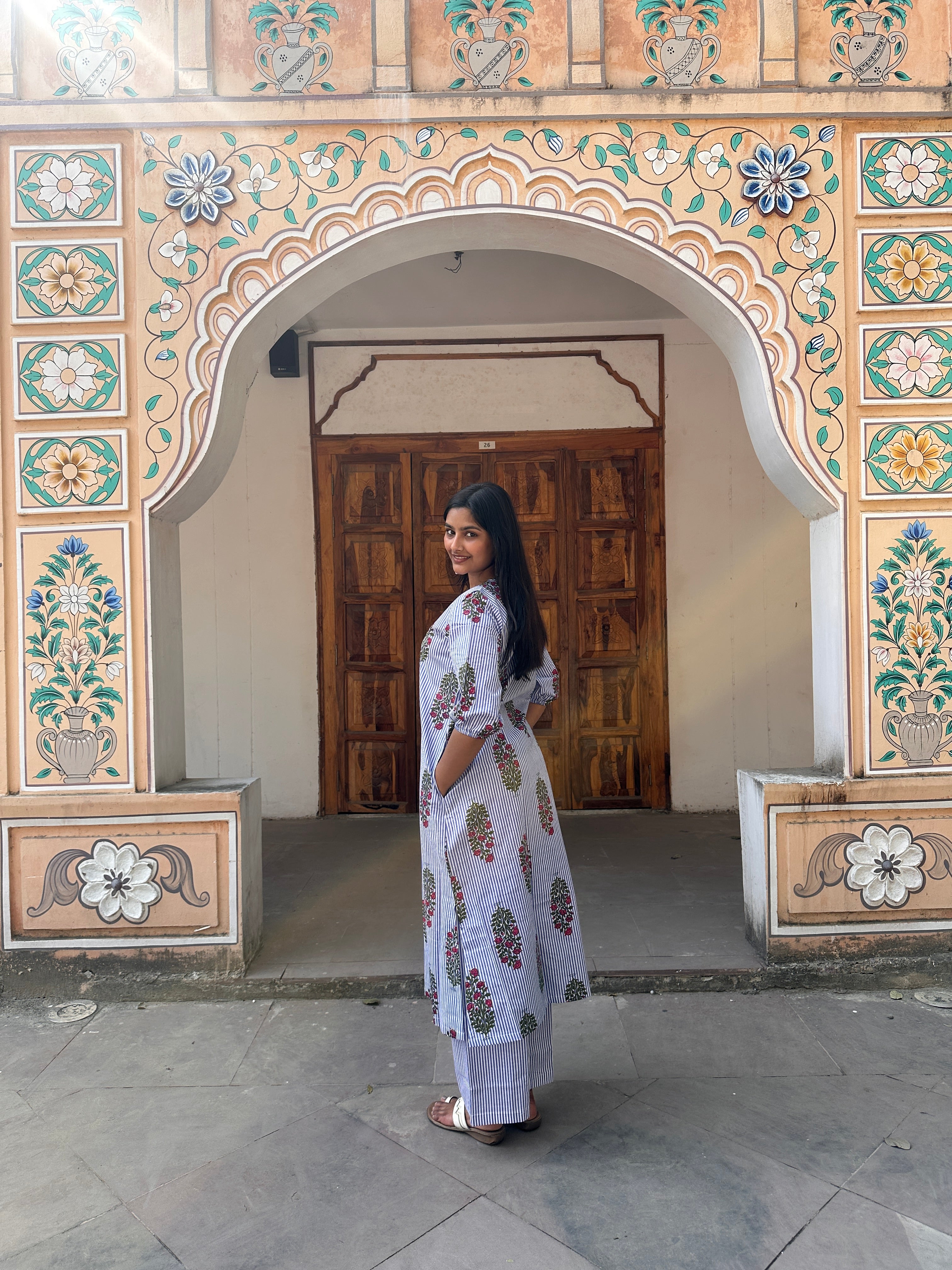 Baaori Floral Striped Cord Set