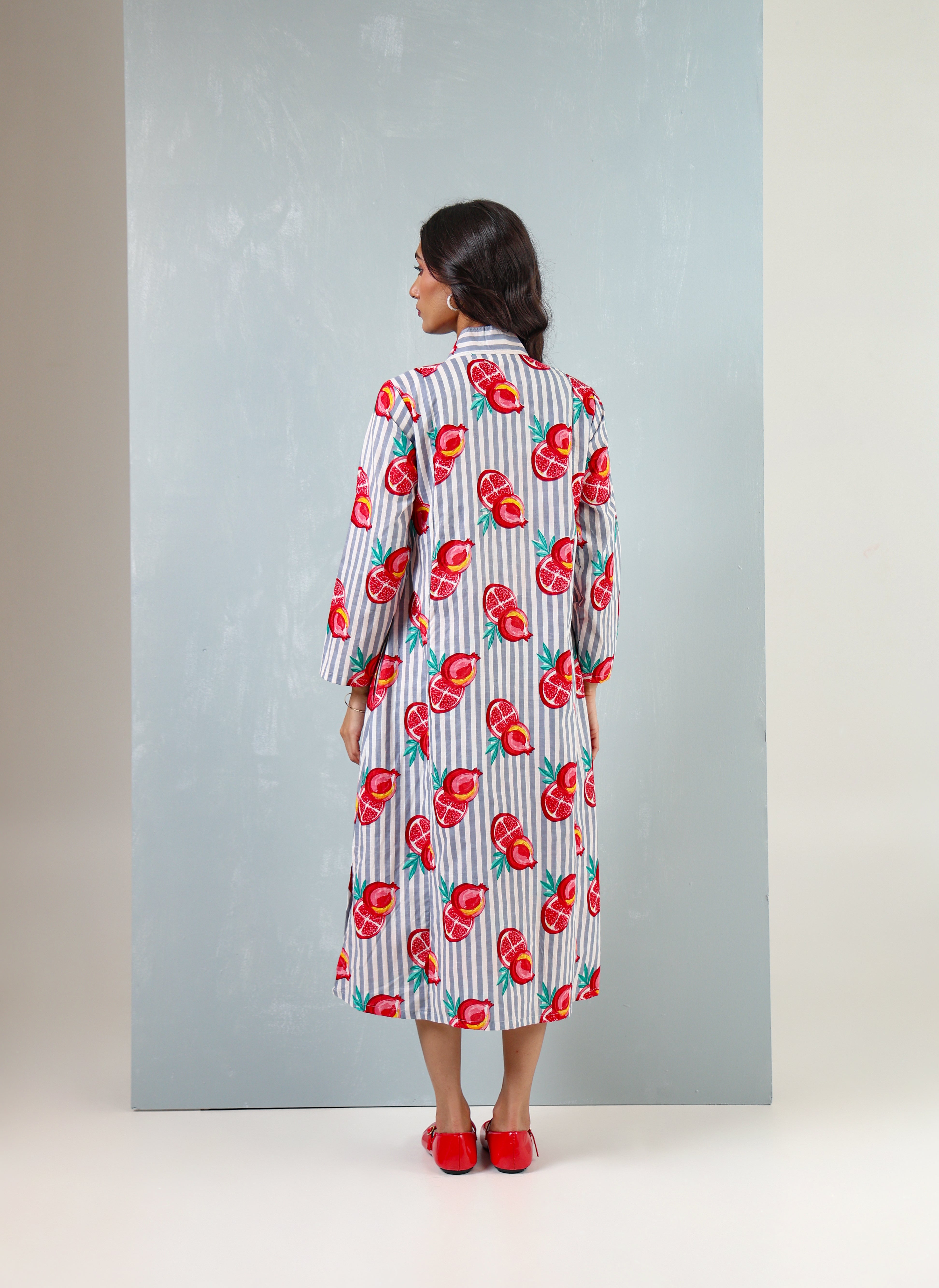 Red Blue Pomegranate Dress