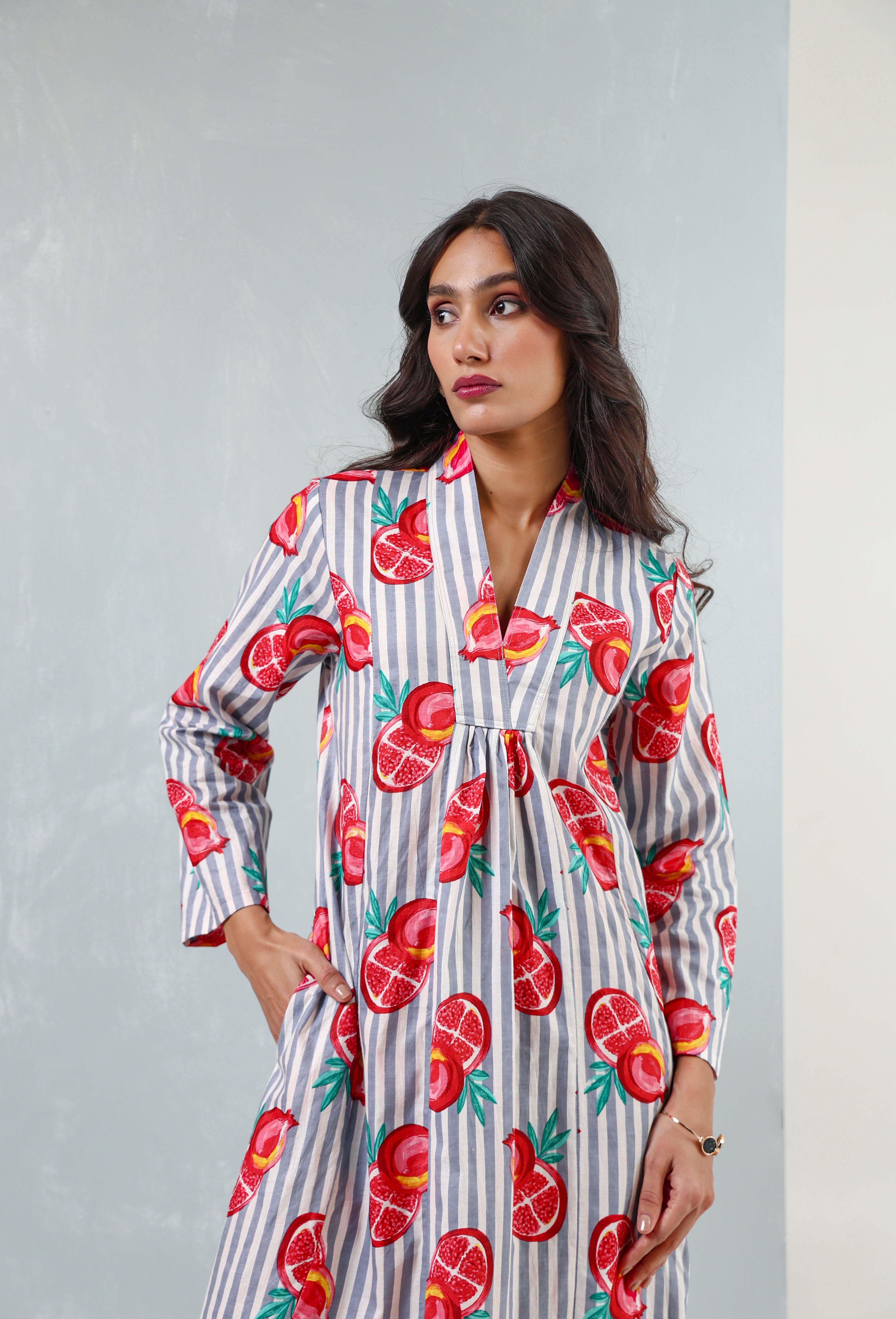 Red Blue Pomegranate Dress