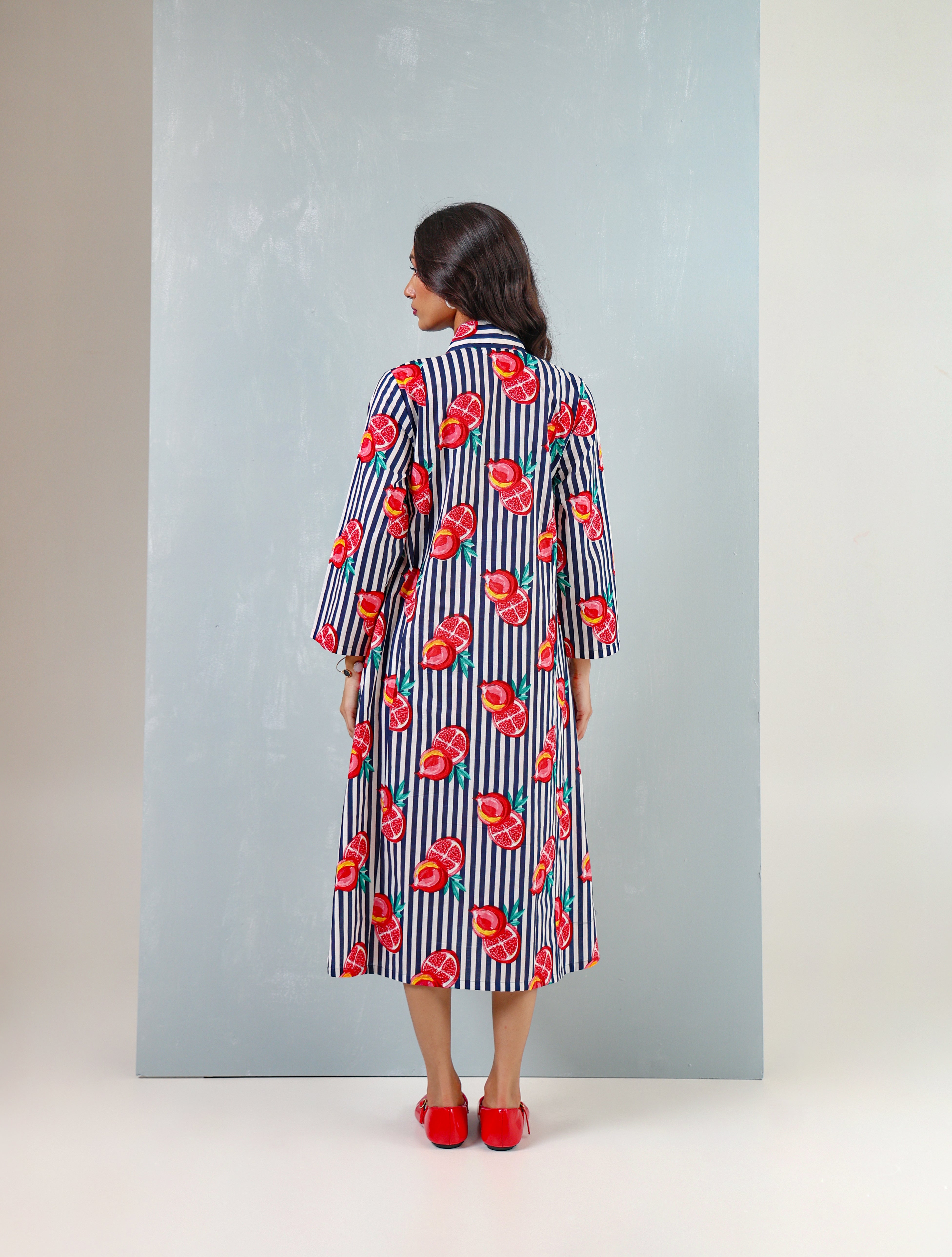Red Blue Pomegranate Dress