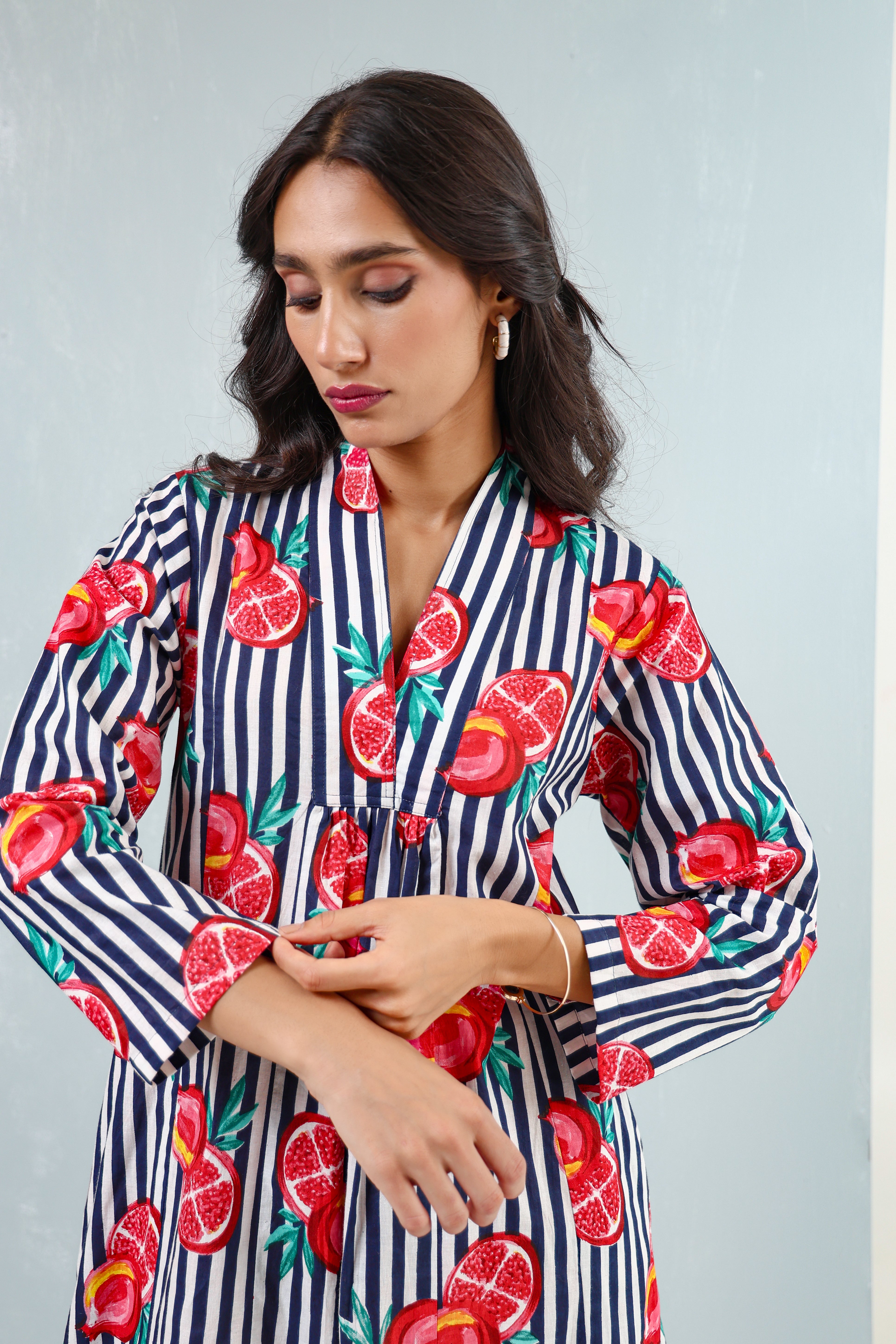 Red Blue Pomegranate Dress