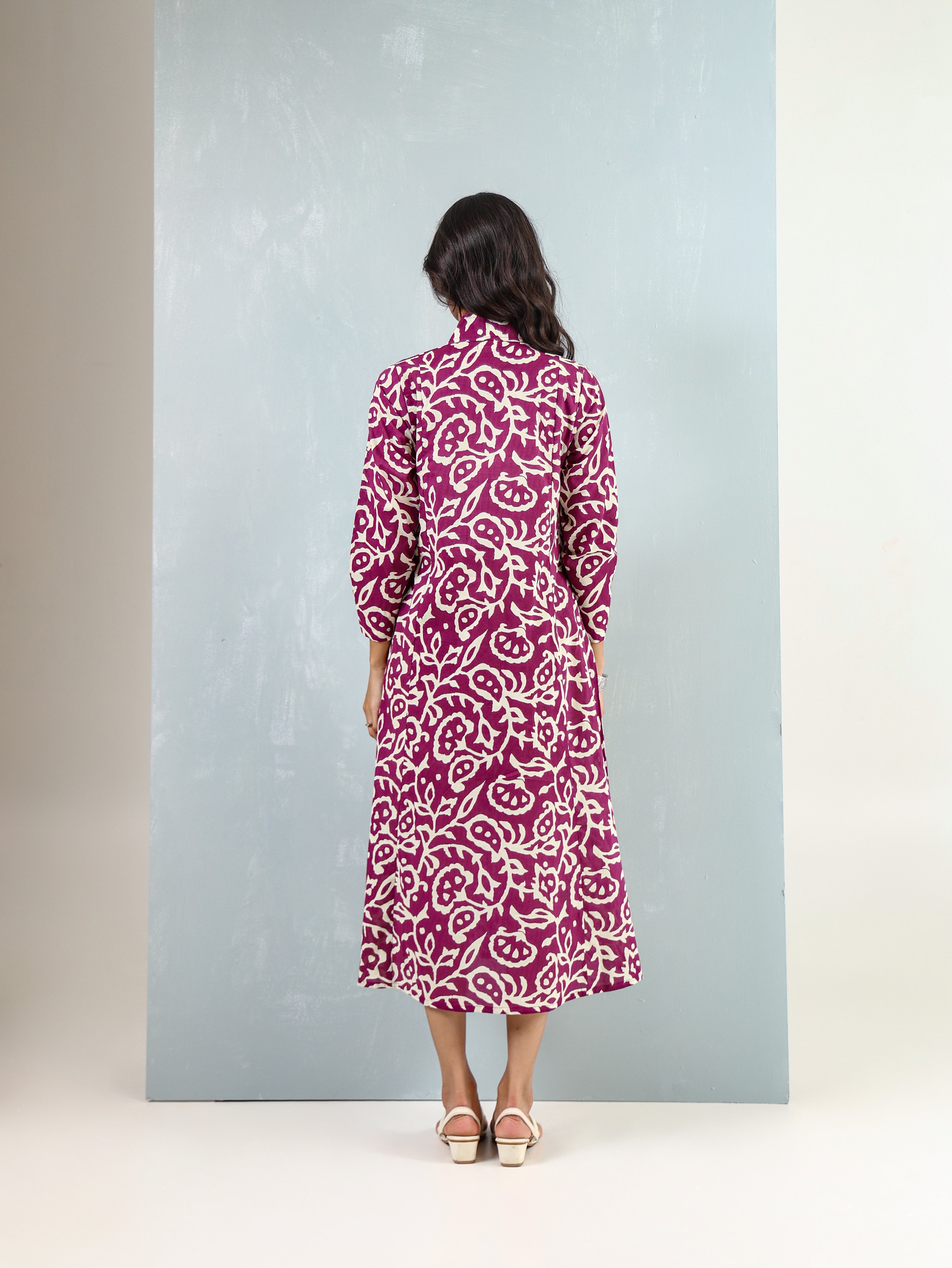 Nude Floral Day Dress