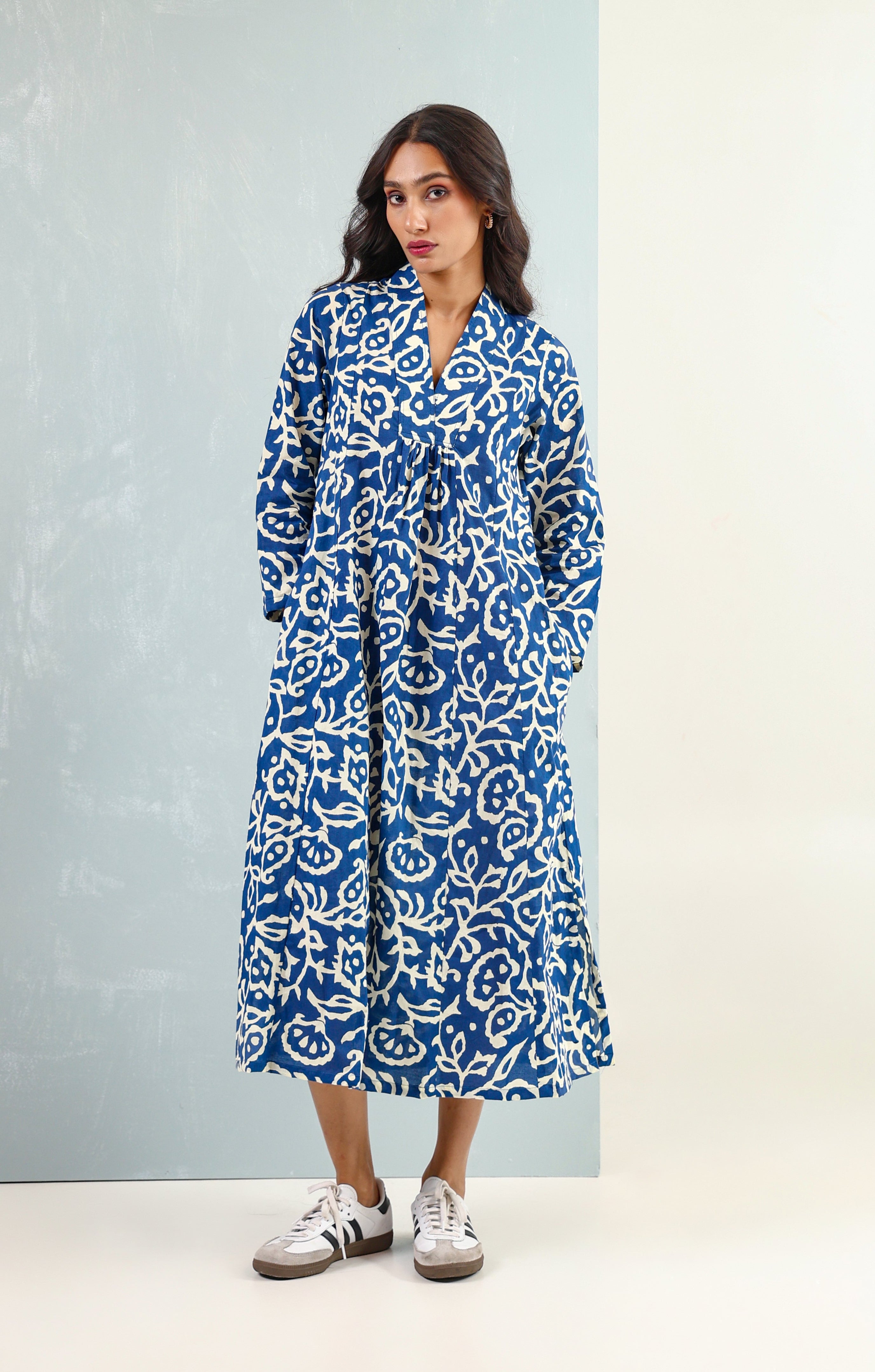 Nude Floral Day Dress