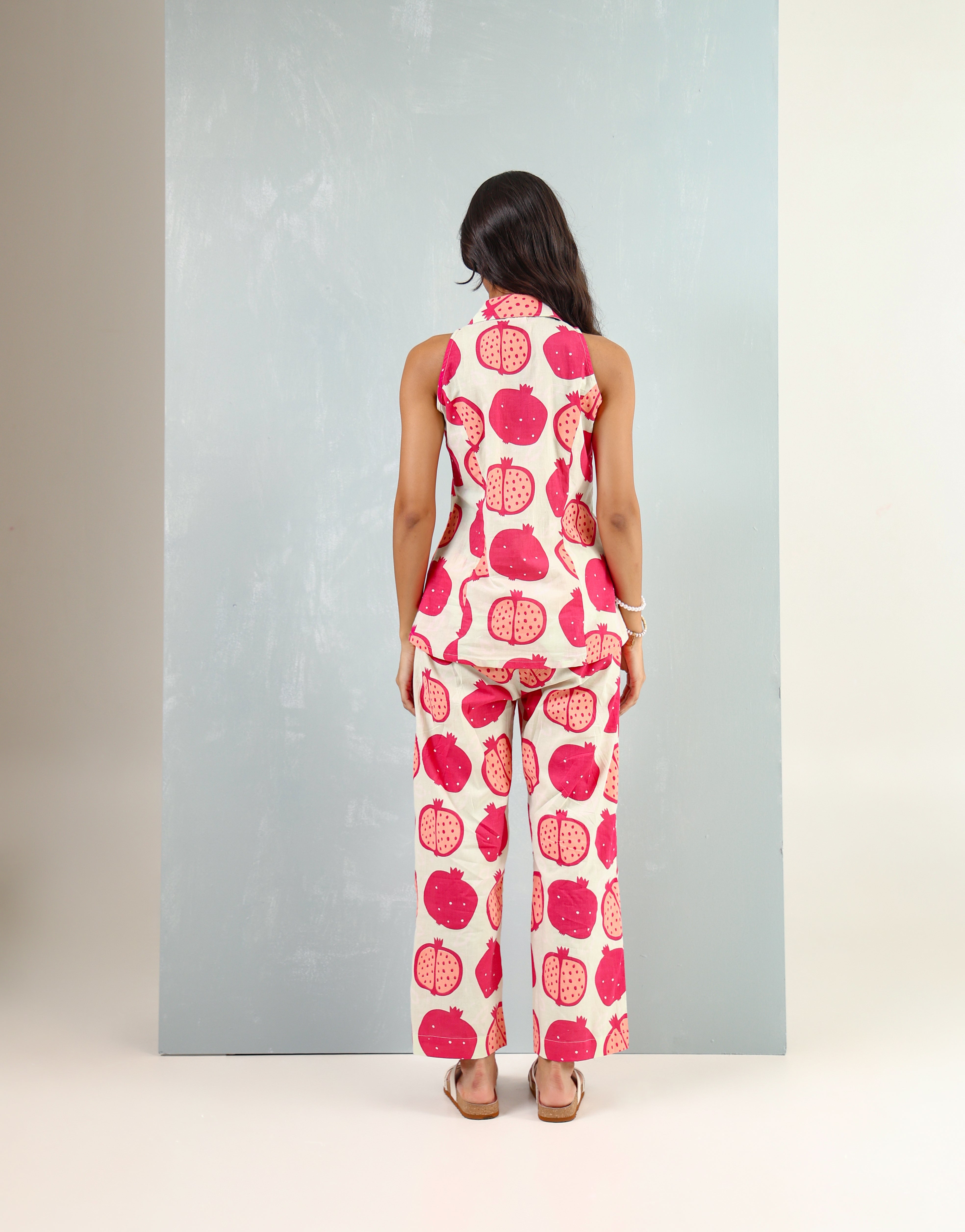 Printed Sleeveles Co ord Set