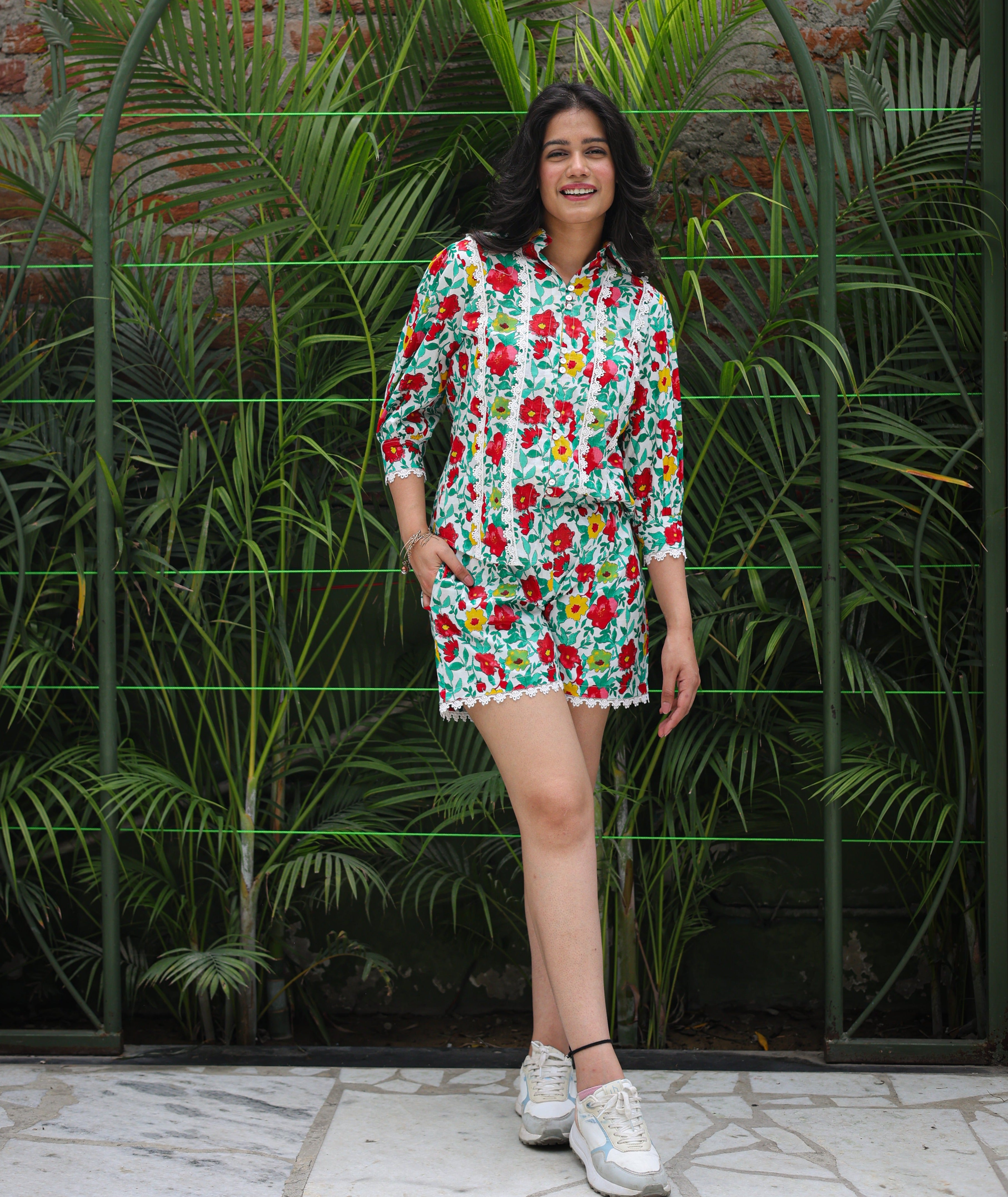 Green Bloom Summer Co-ord Set