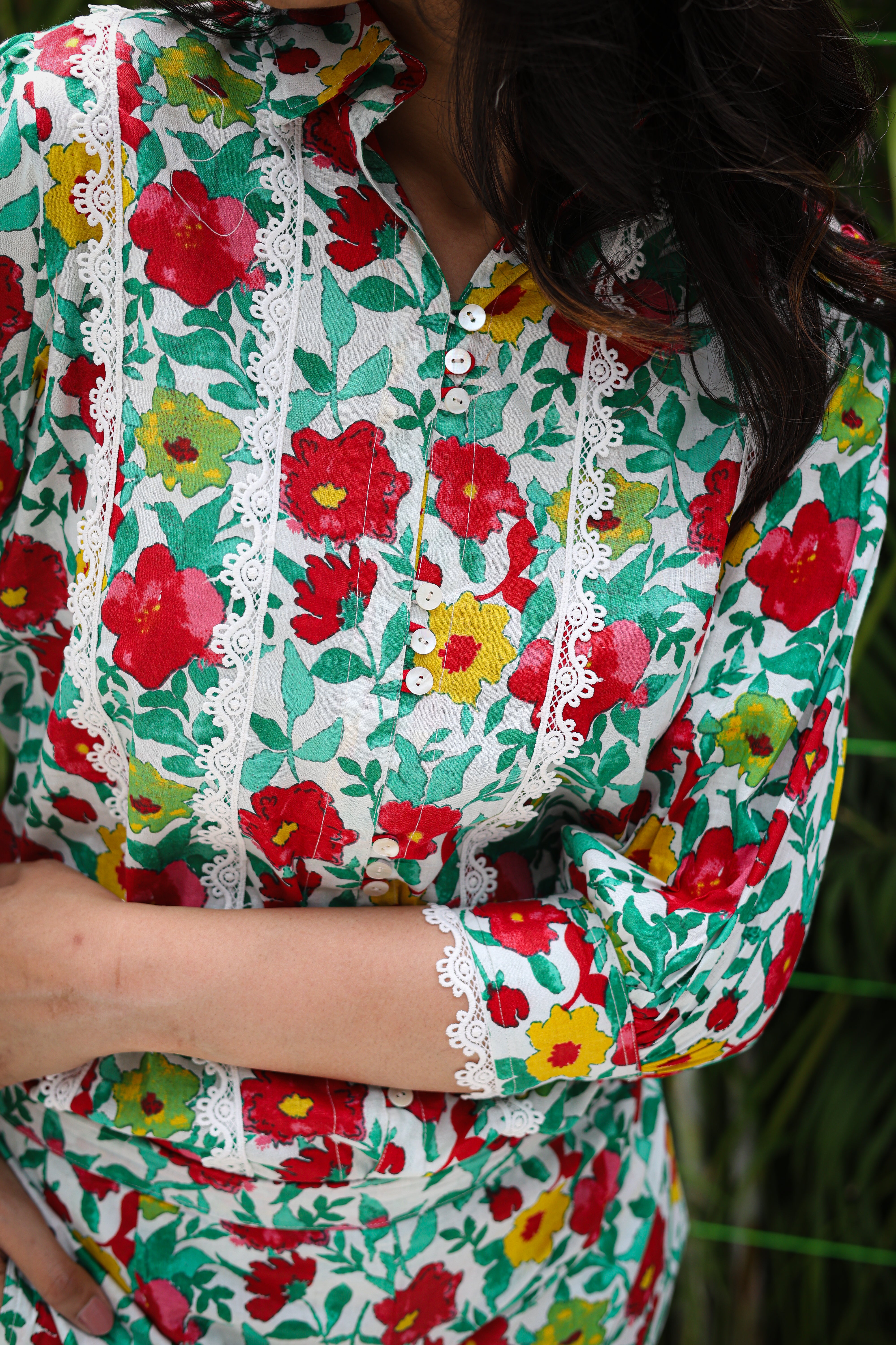 Green Bloom Summer Co-ord Set