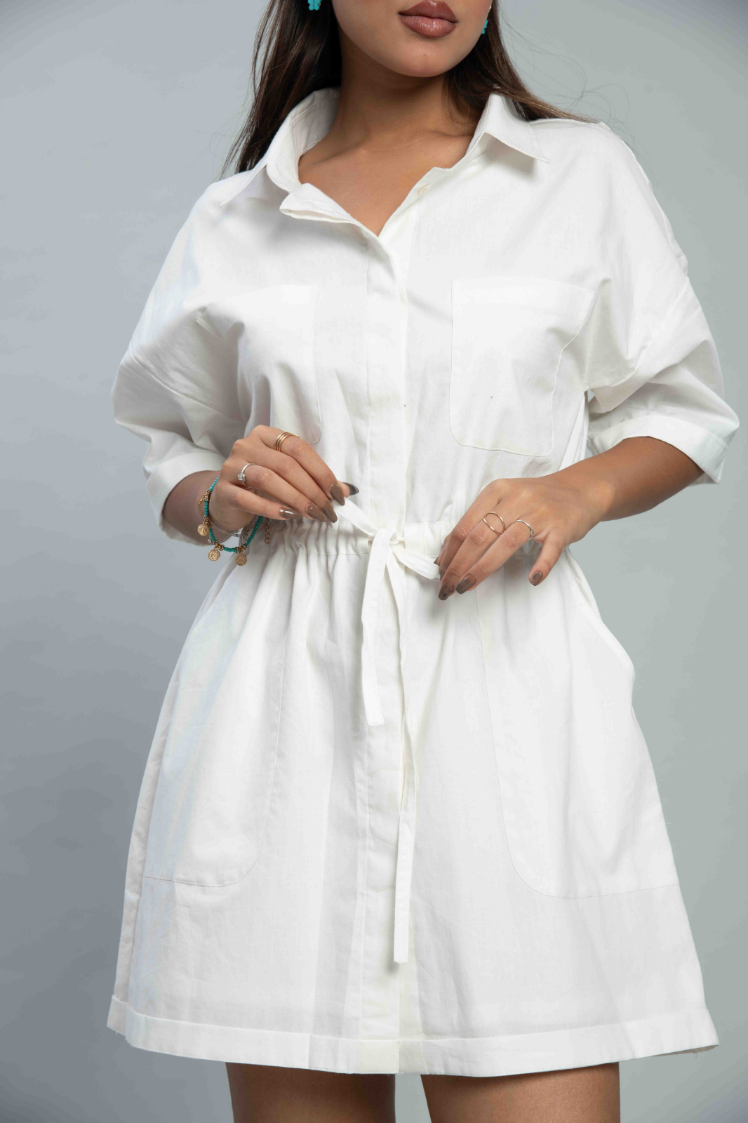 Classic White Short Dress