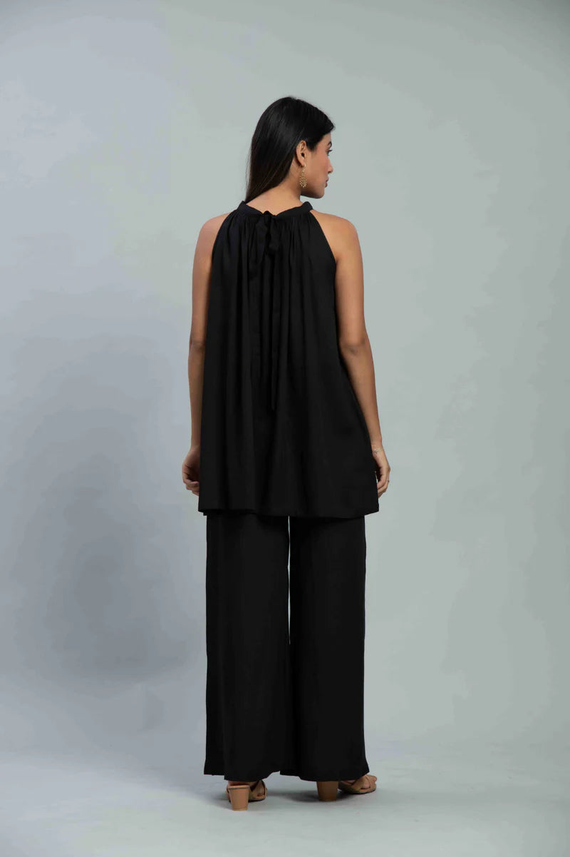 Black Halter Neck Matching couple set