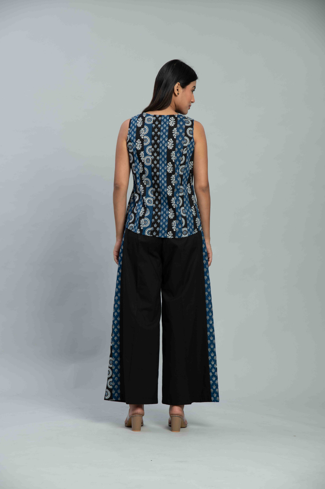 Black & Blue Waistcoat Co Ord set