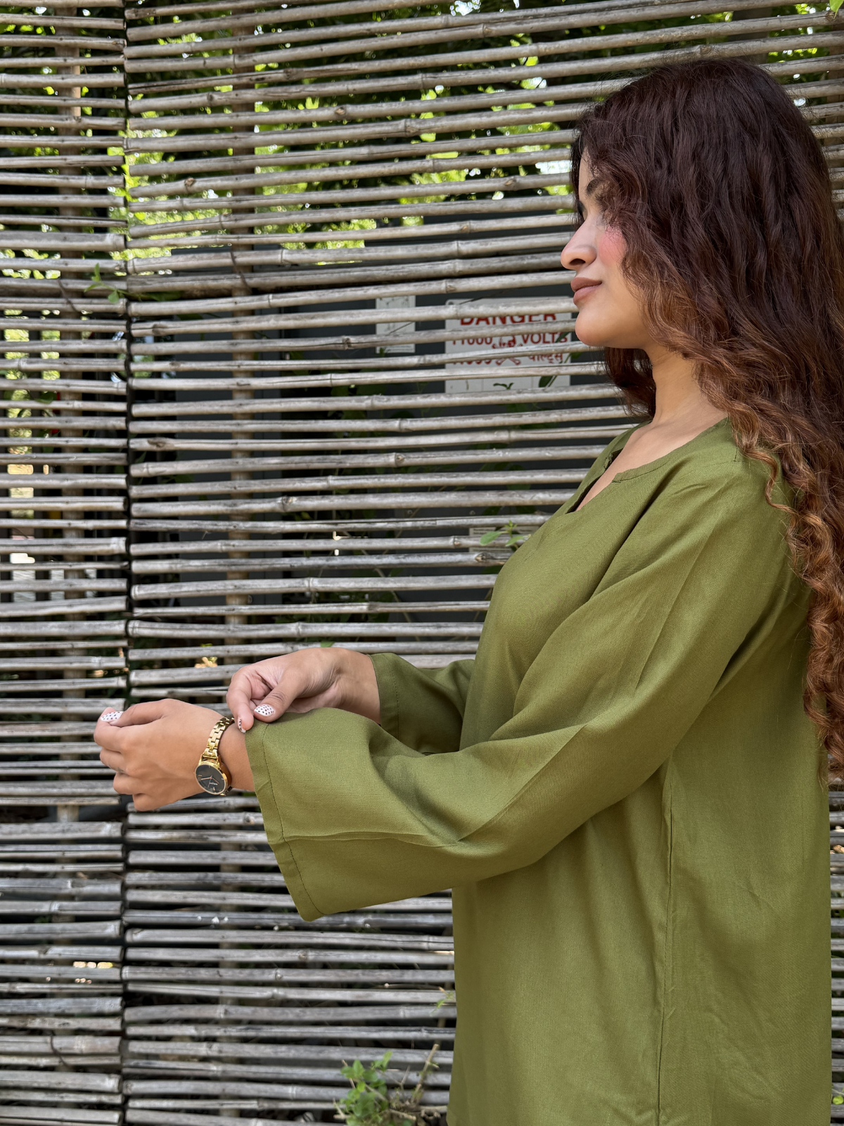 Green Solid Farshi Salwar set
