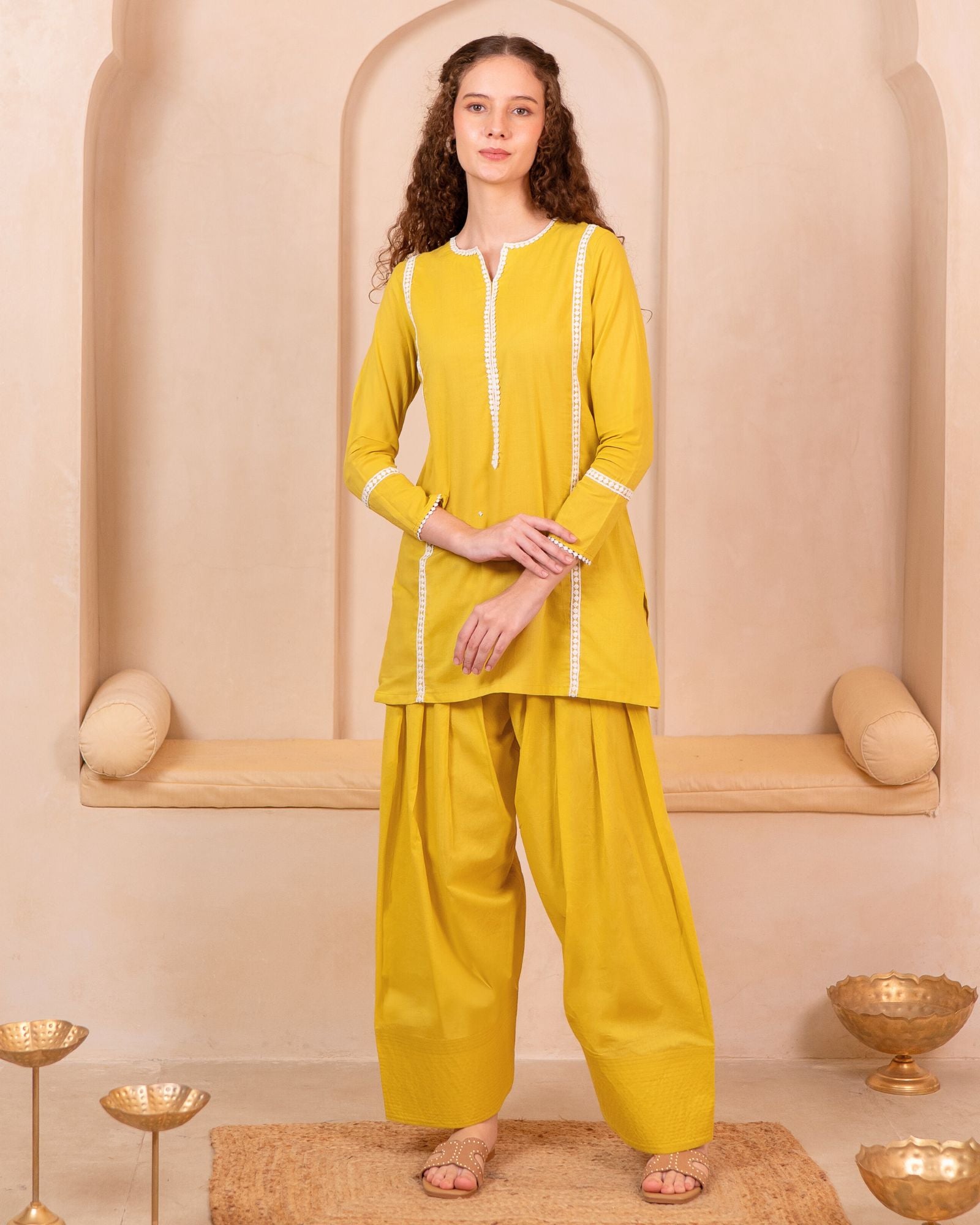 Lemon Yellow Farshi Set
