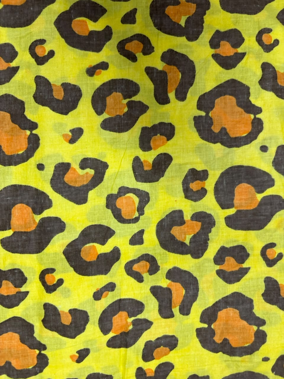 Yellow Leopard Print-Cotton