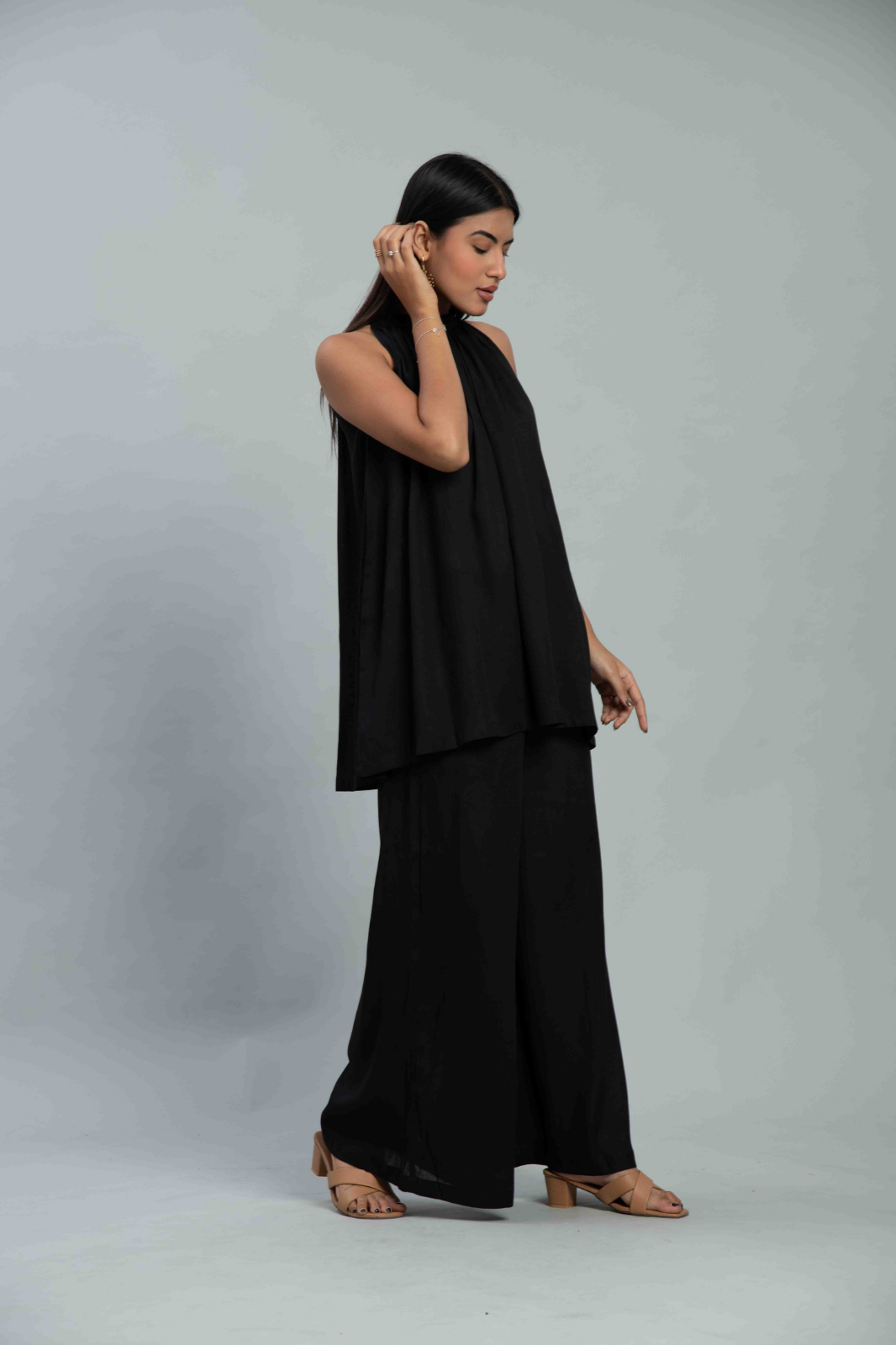 Black Halter Neck Co-Ord Set