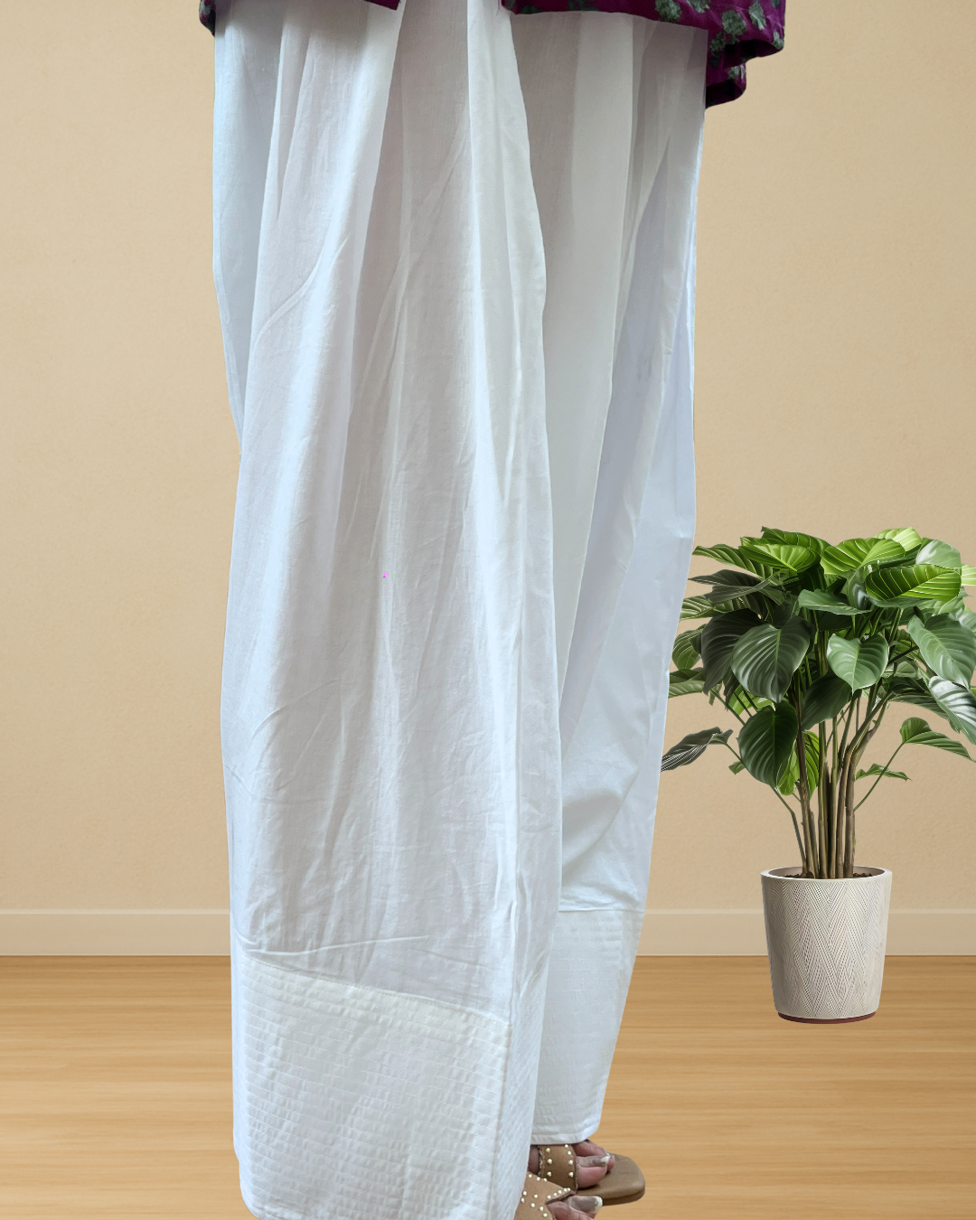 White Cotton Farshi Salwar
