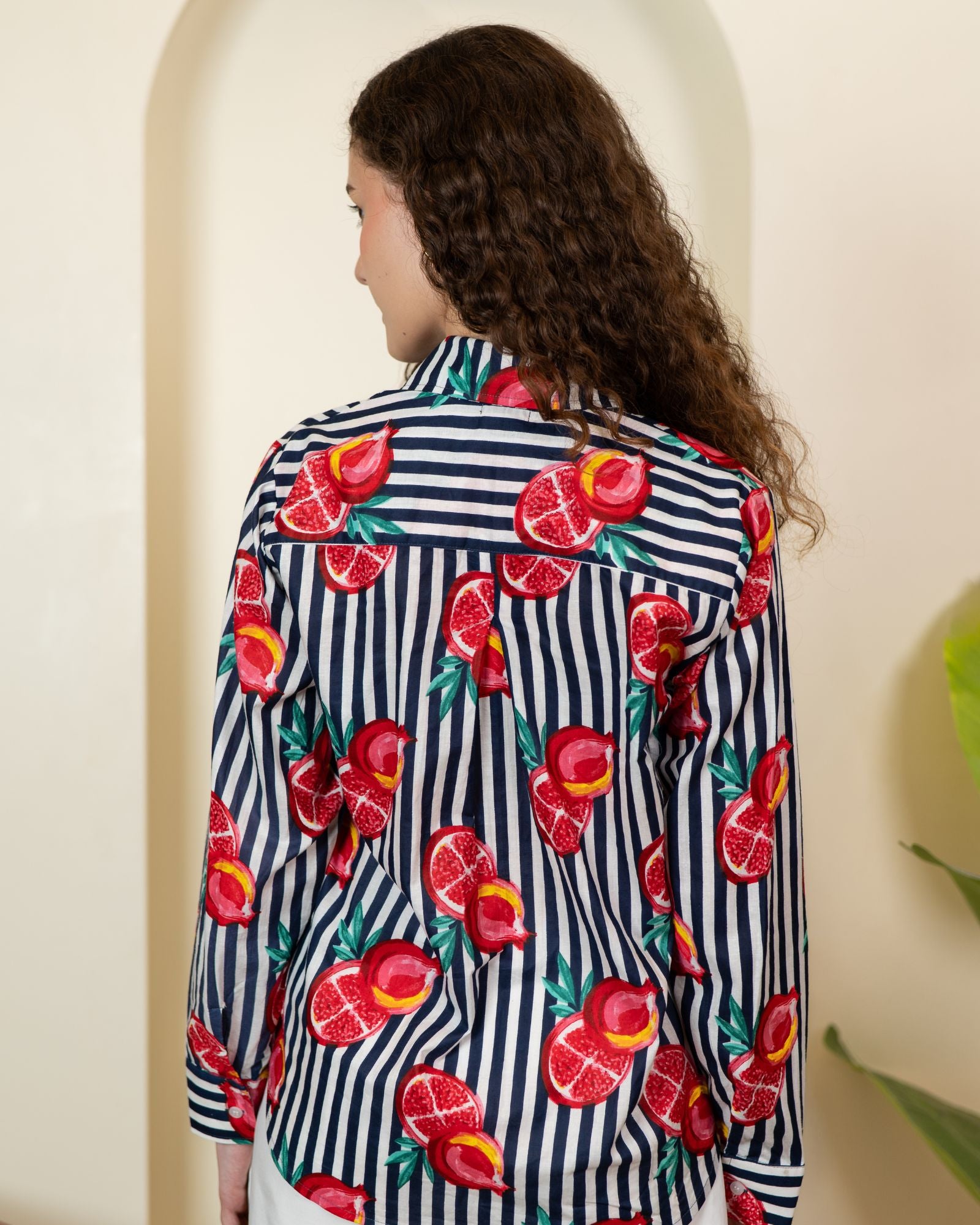 Blue White Pomegranate Shirt
