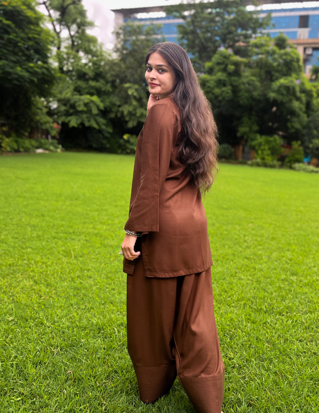 Coffee Brown Farshi Salwar Set