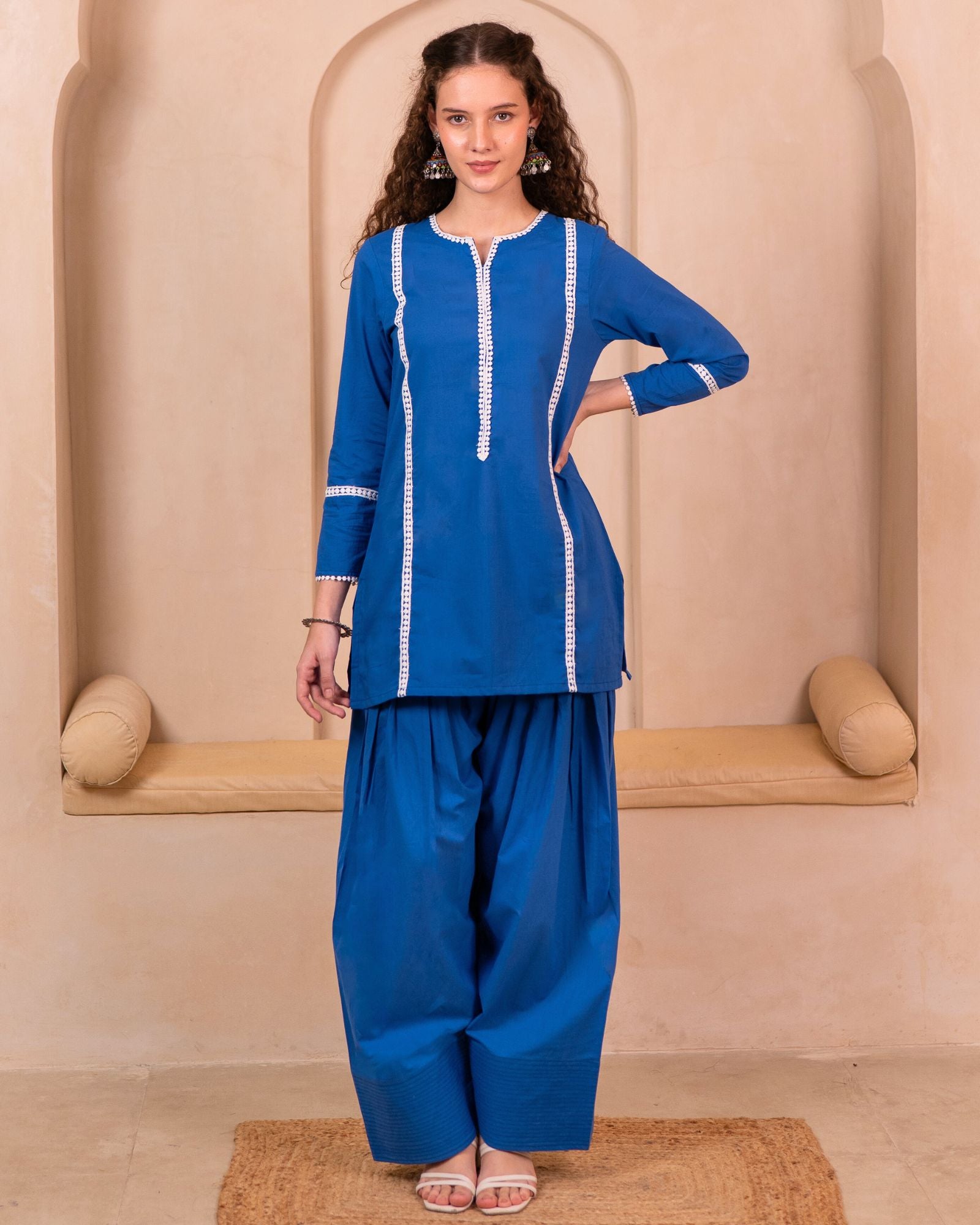 Solid Blue Farshi Set