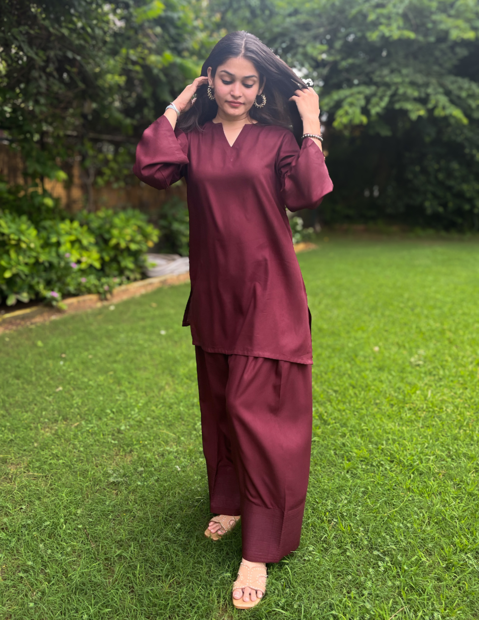 Solid Farshi Salwar Set