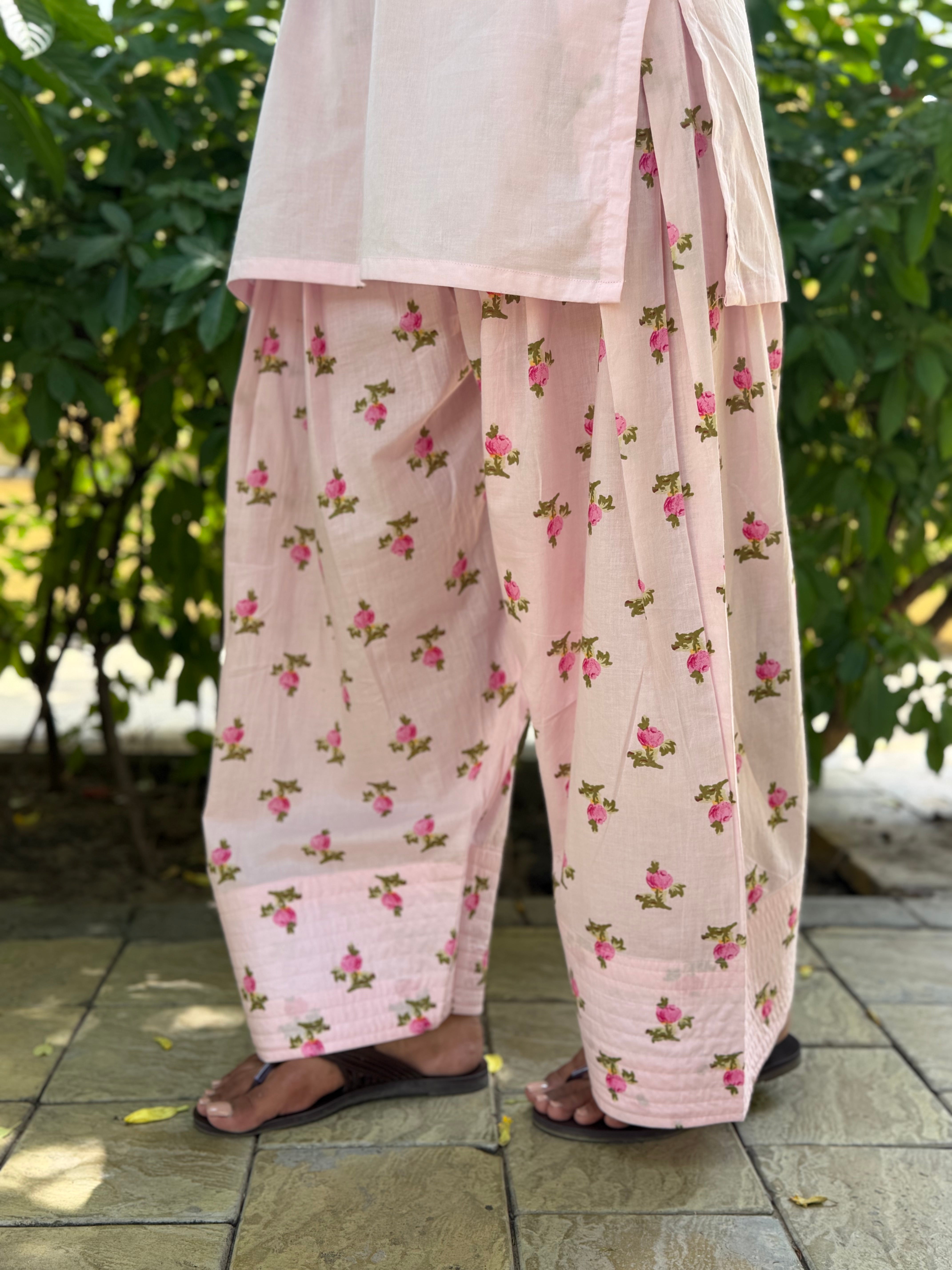 Pink Farshi Set With Dupatta