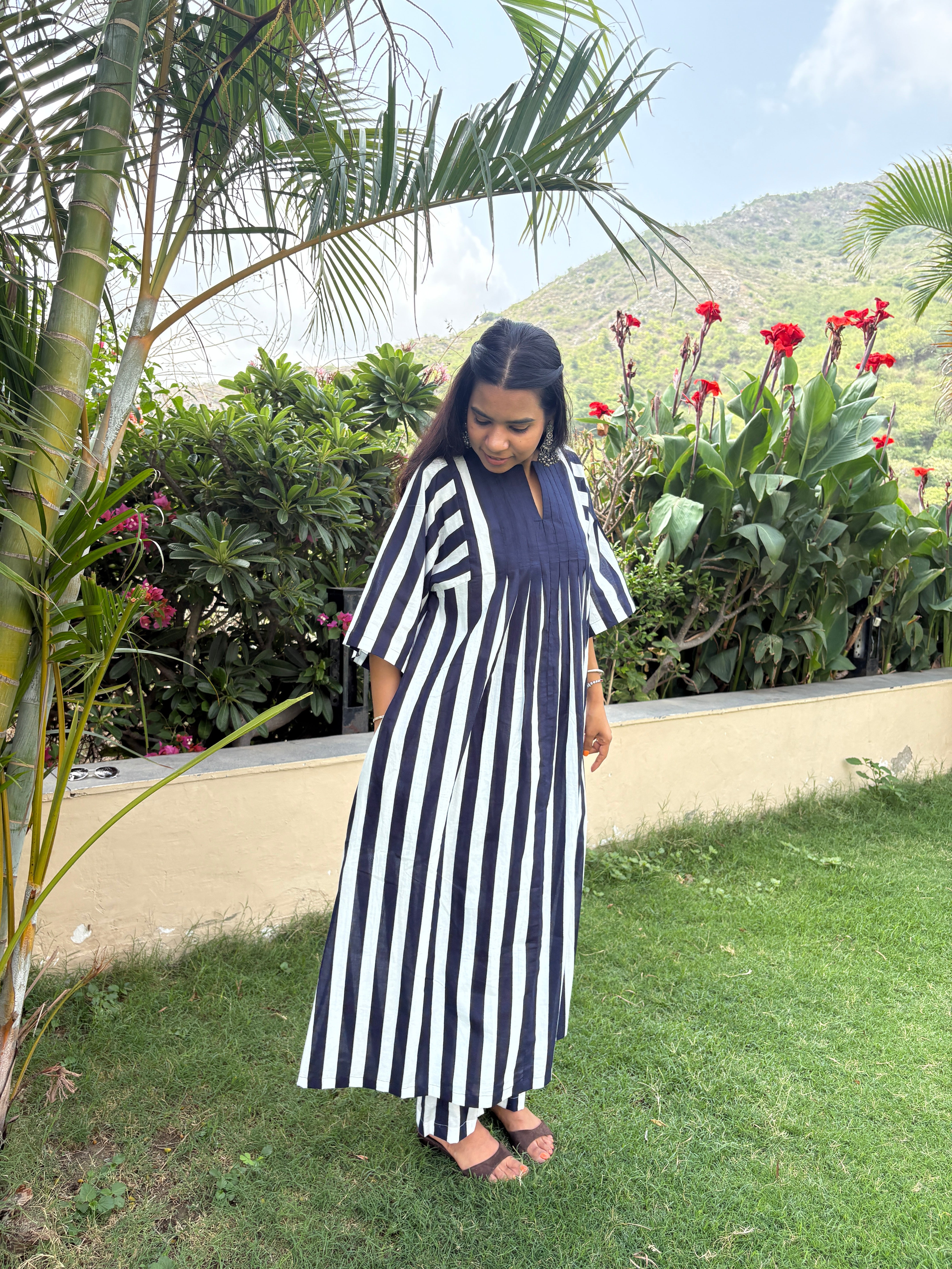 Blue white stripe Anti fit Co-ord set
