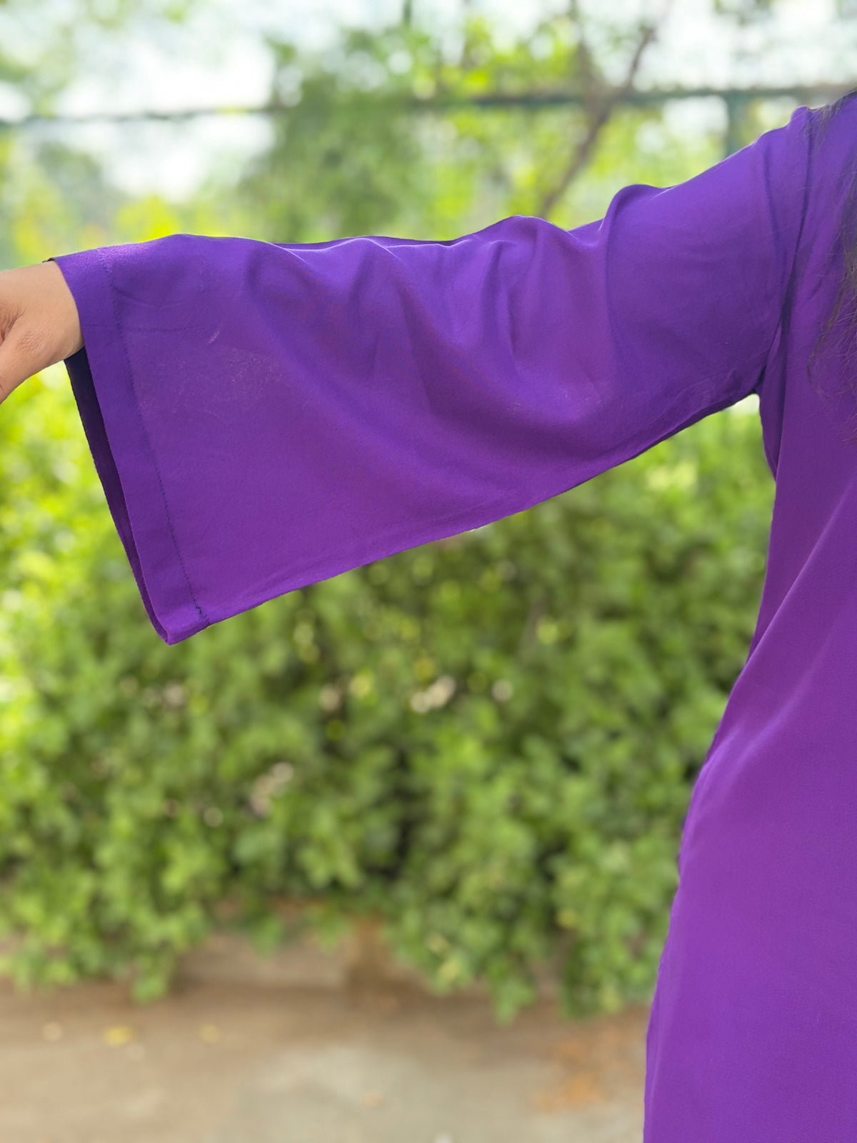 Purple Solid Rayon Farshi Salwar set