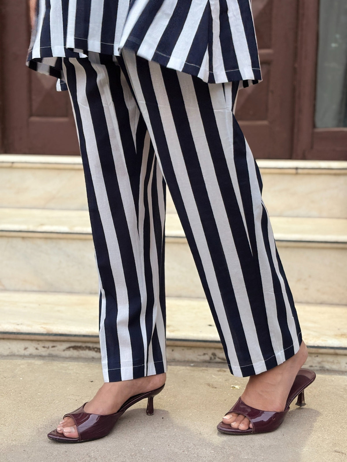 Festive Blue White stripe set