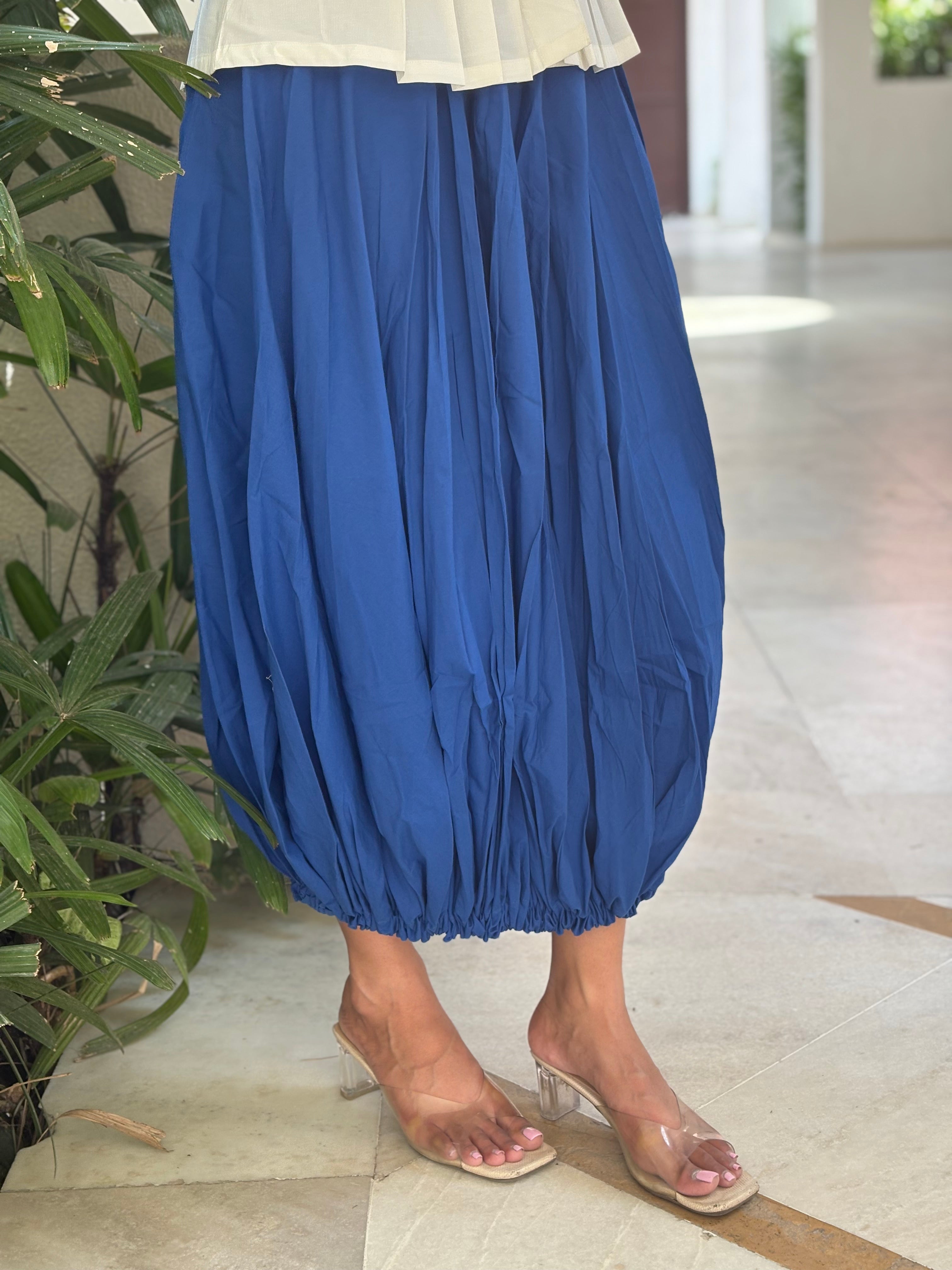 Blue Balloon Long Skirt