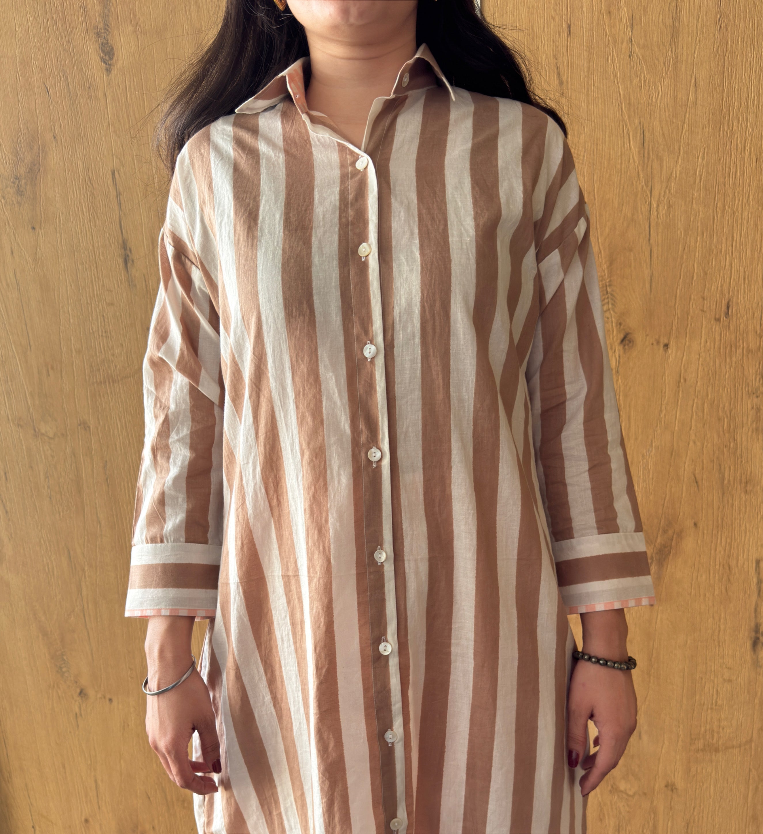 Stripe Tunic With Gingham Pant Set