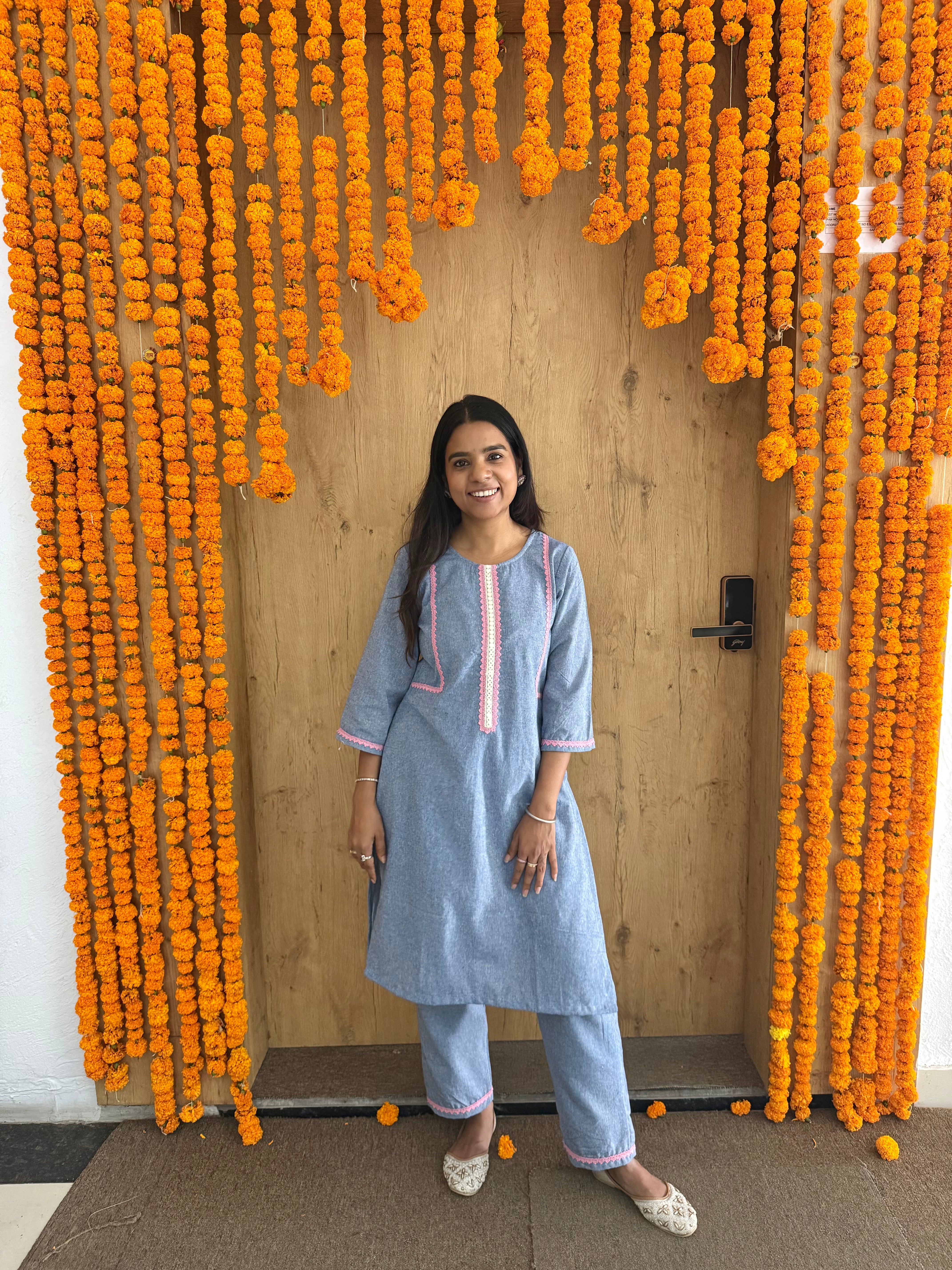 Denim Kurta Set