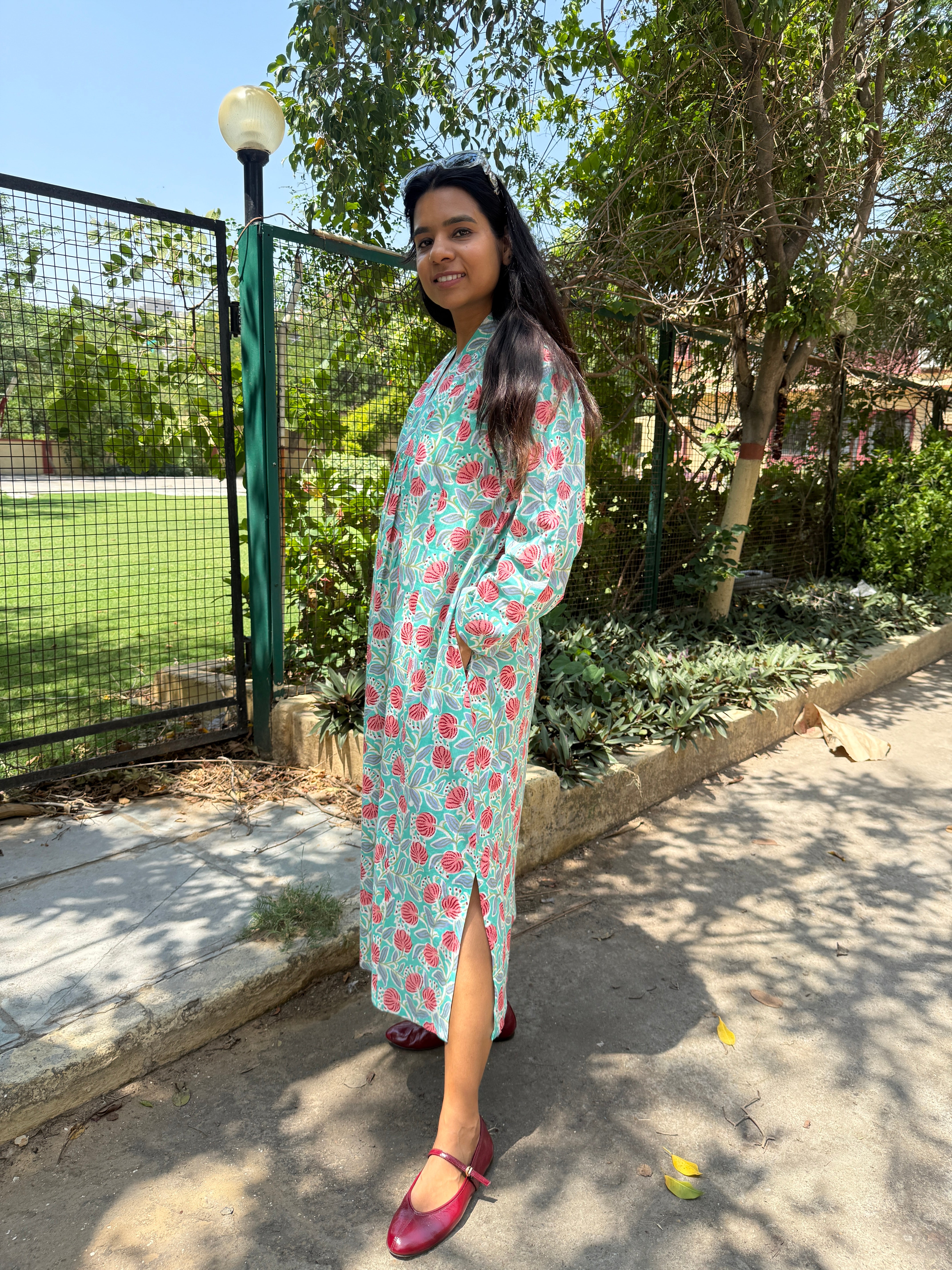 Mint Green Floral Day Dress