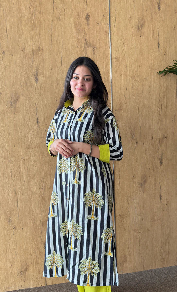 Palm tree Cotton Kurti