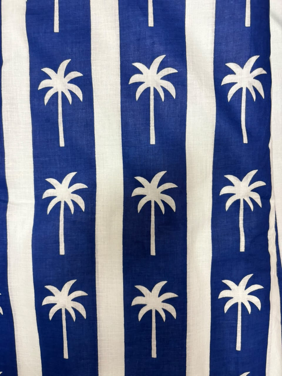 Blue Palm Print- Cotton