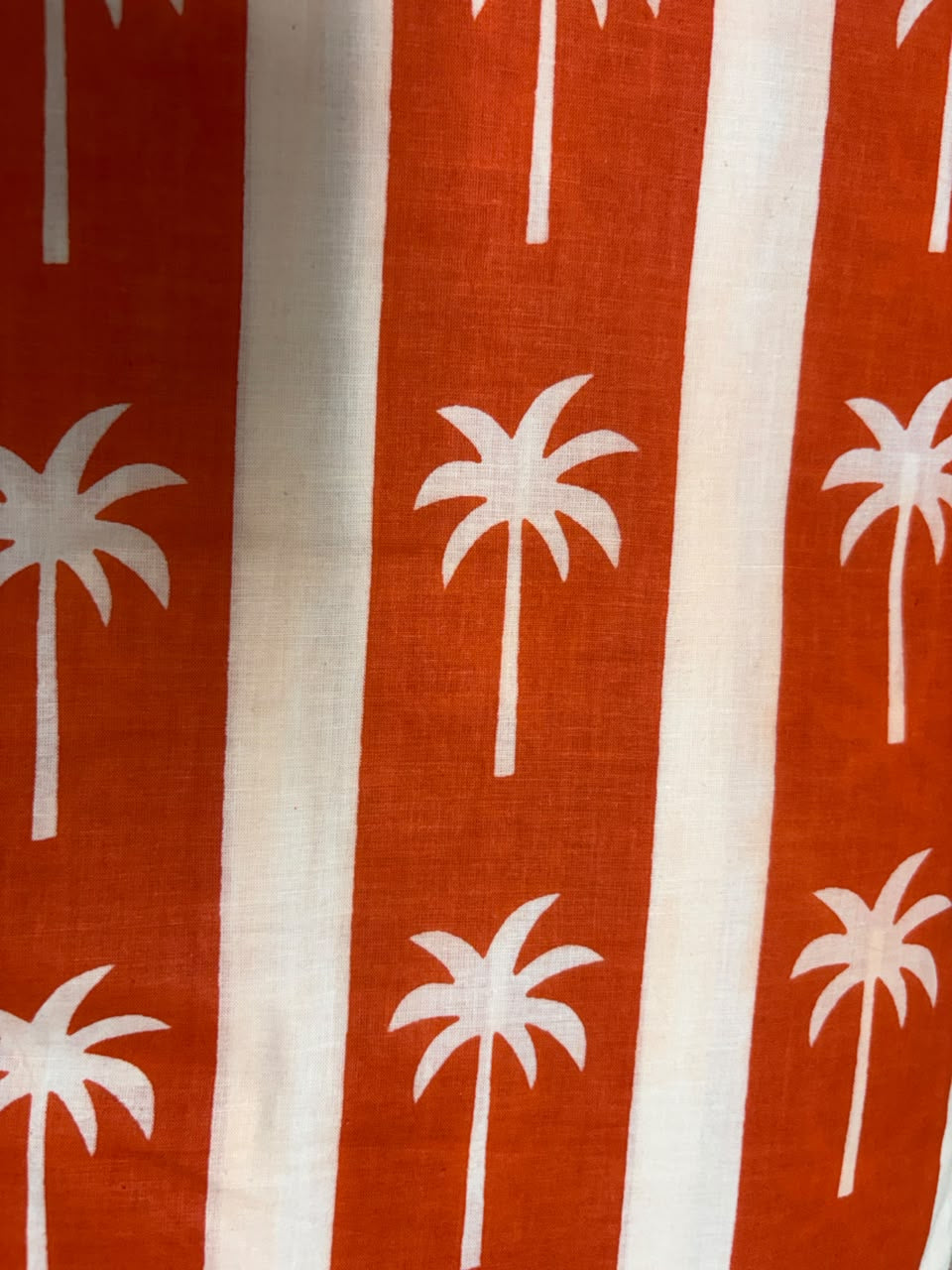 Orange Palm Print- Cotton
