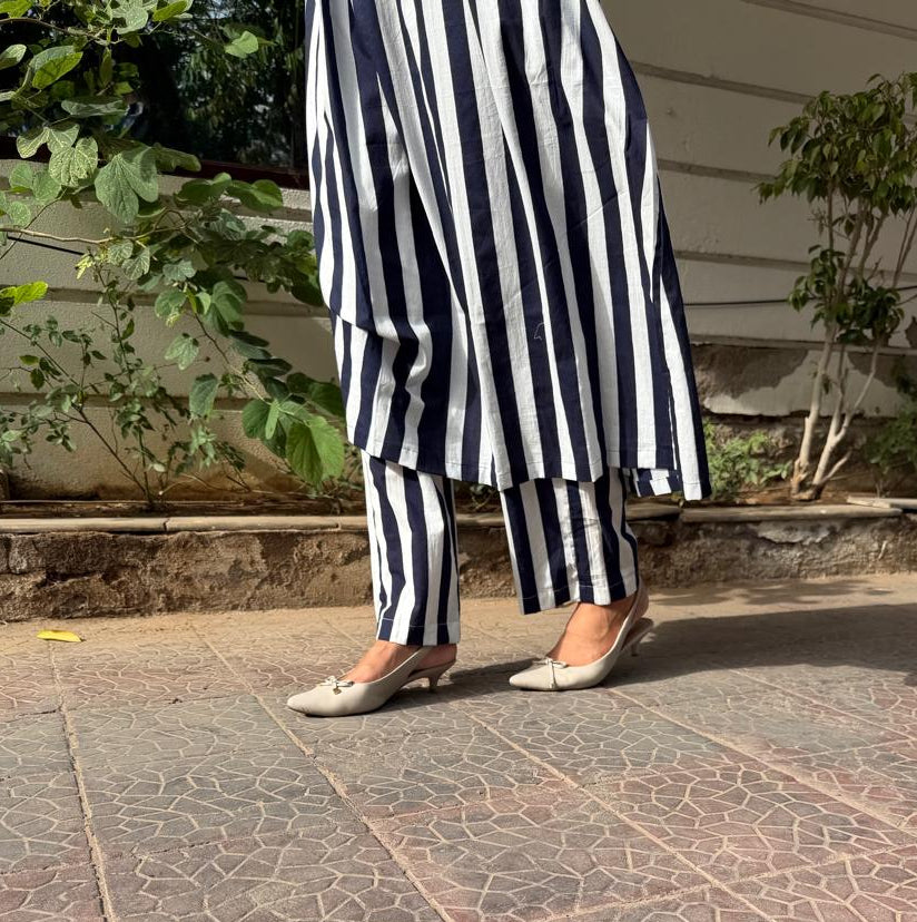 Blue white stripe Anti fit Co-ord set