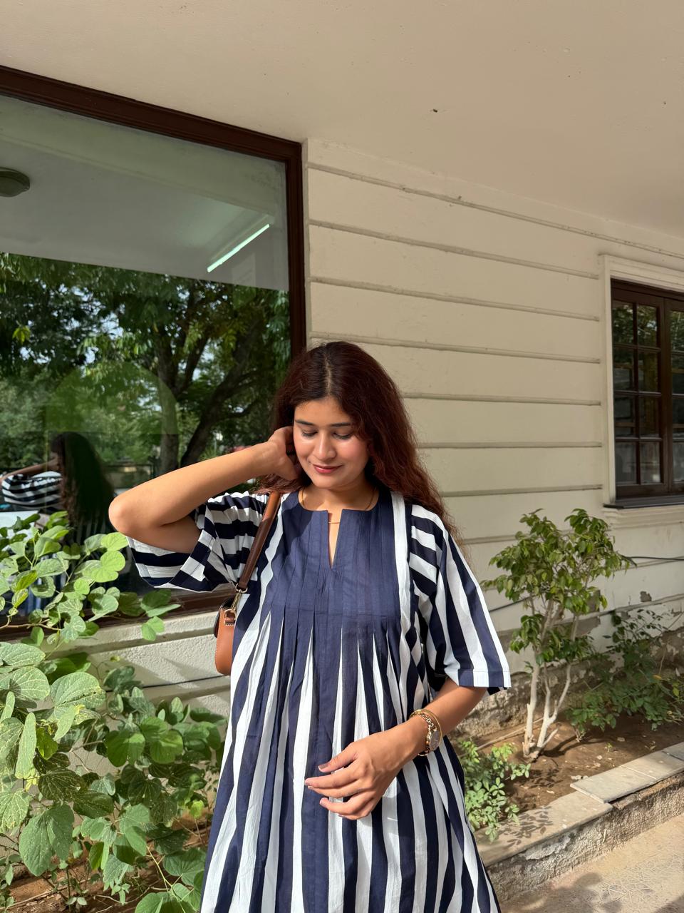 Blue white stripe Co-ord set