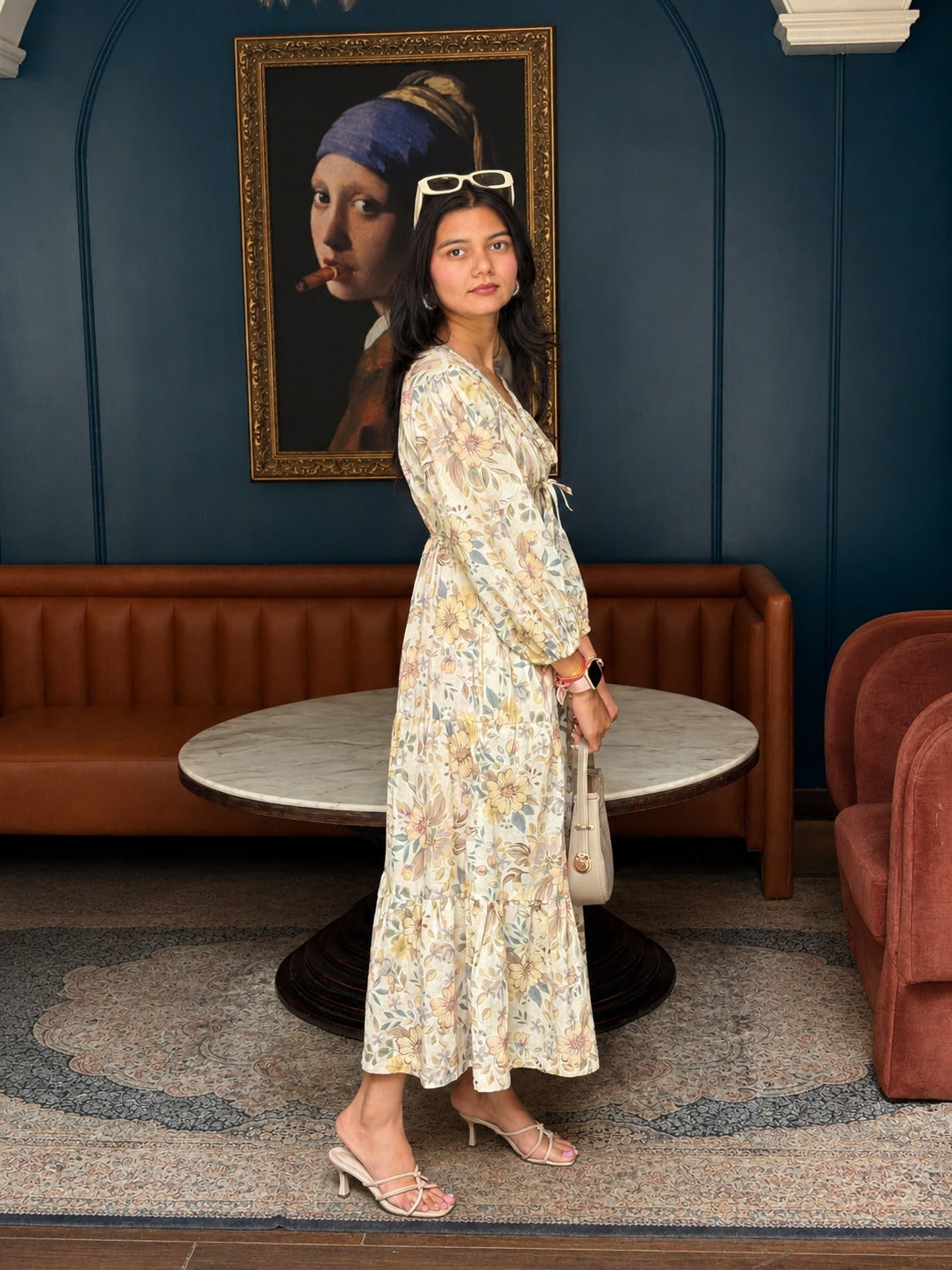 Pale Yellow Botanical Dress