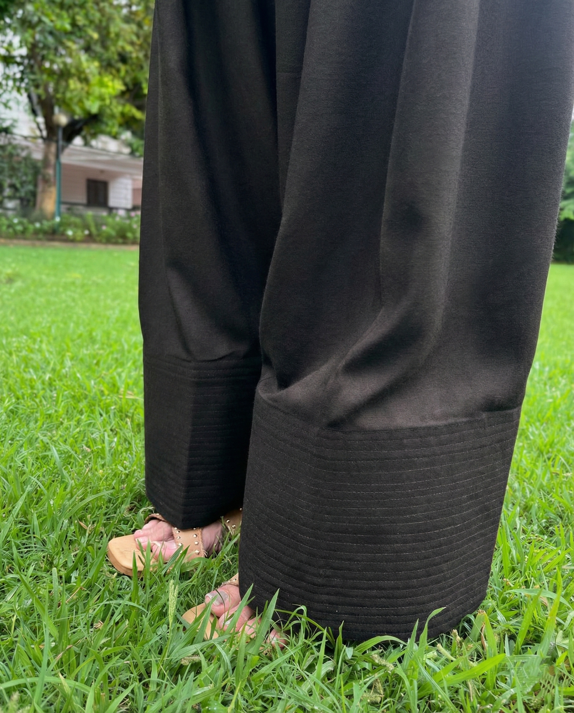 Black Solid Farshi Salwar Set