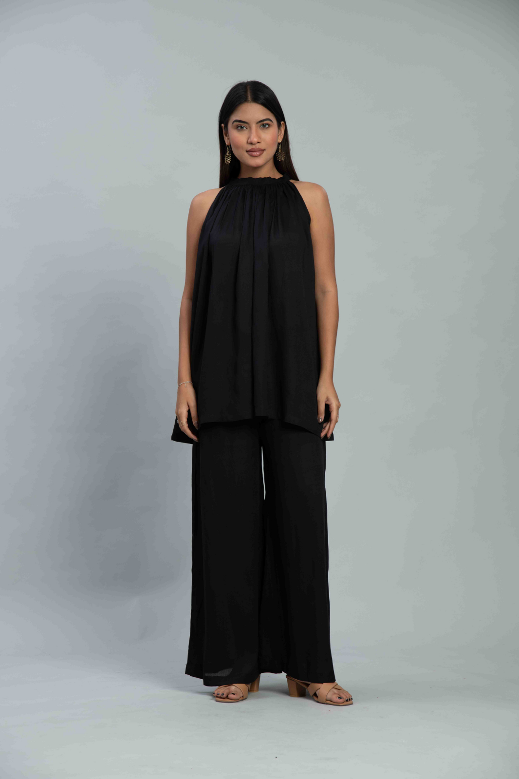 Black Halter Neck Co-Ord Set