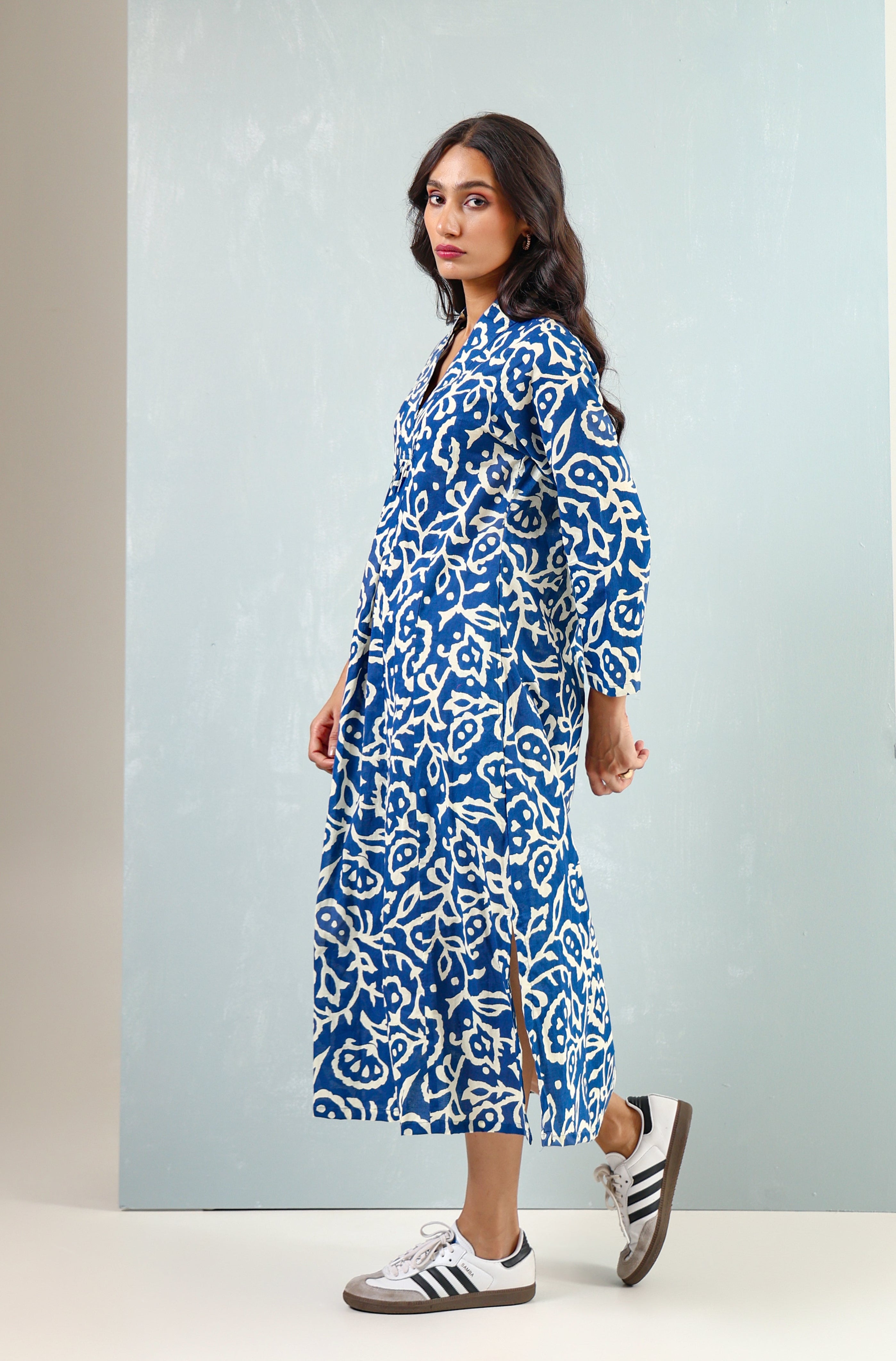 Nude Floral Day Dress