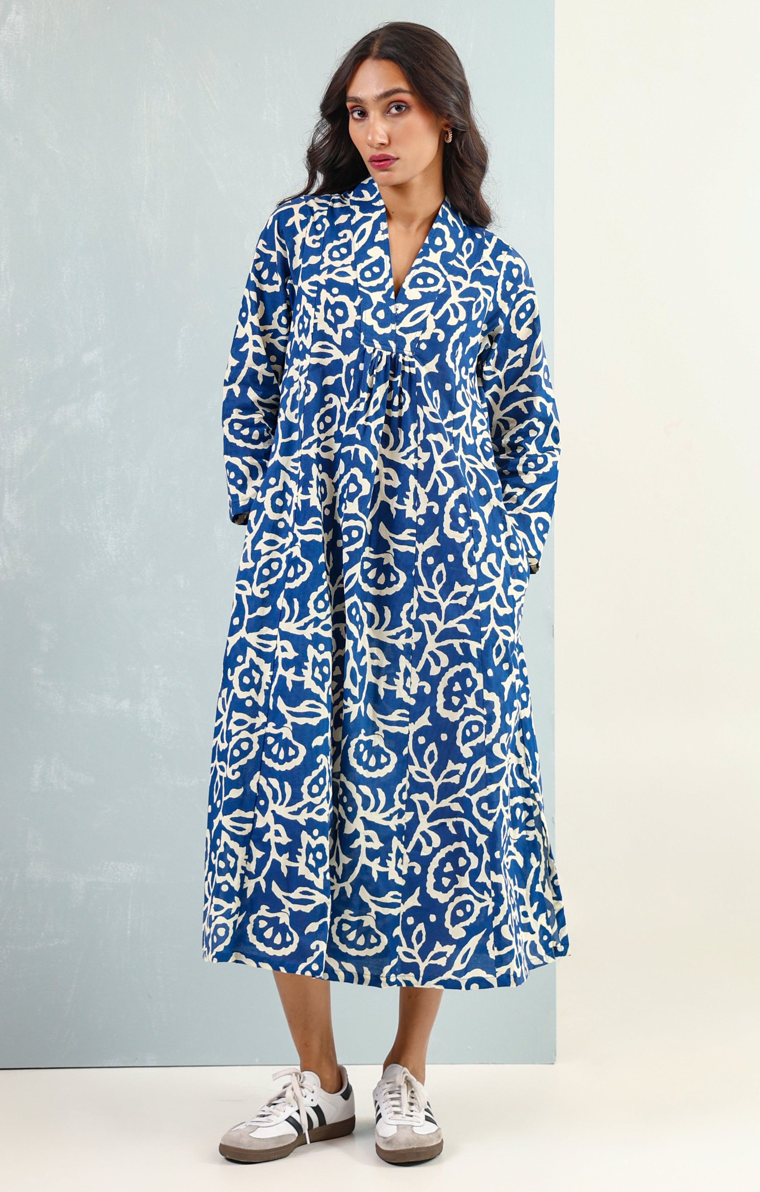Blue Floral Day Dress
