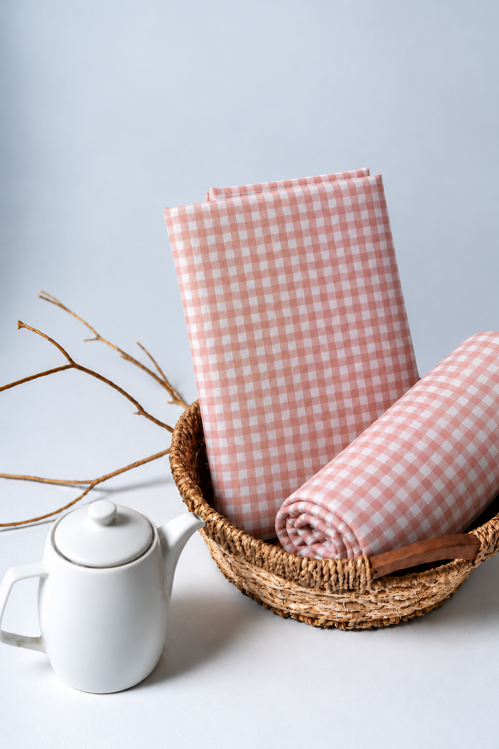 Blush Gingham- Cotton