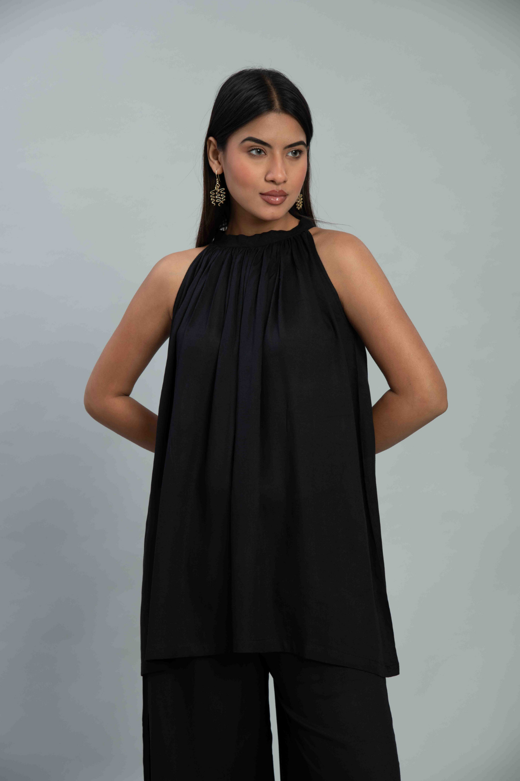 Black Halter Neck Co-Ord Set