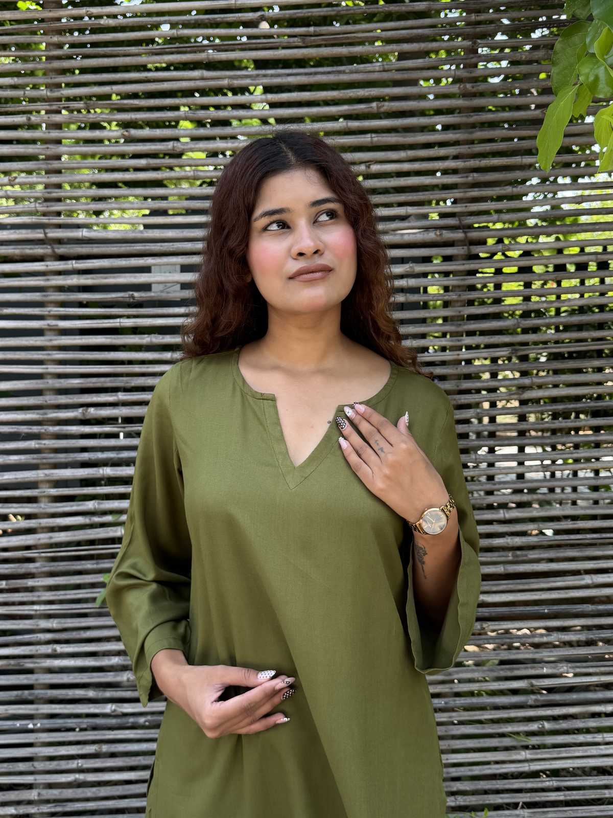 Green Solid Farshi Salwar set