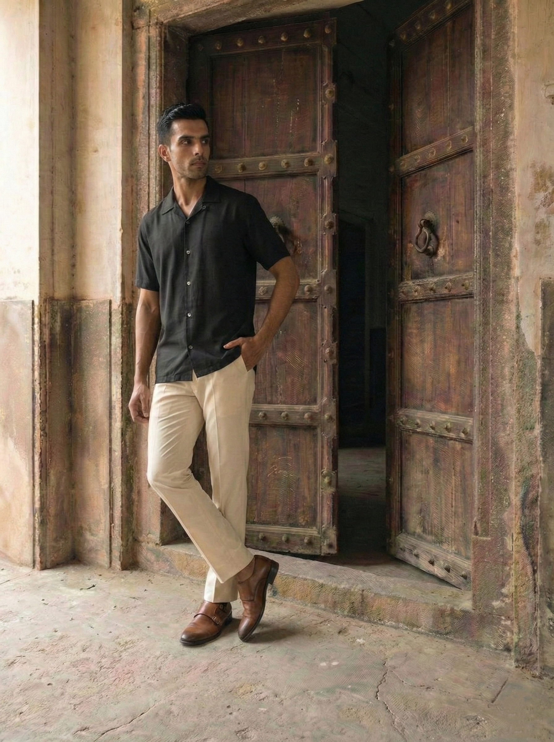 Black Halter Neck Matching couple set