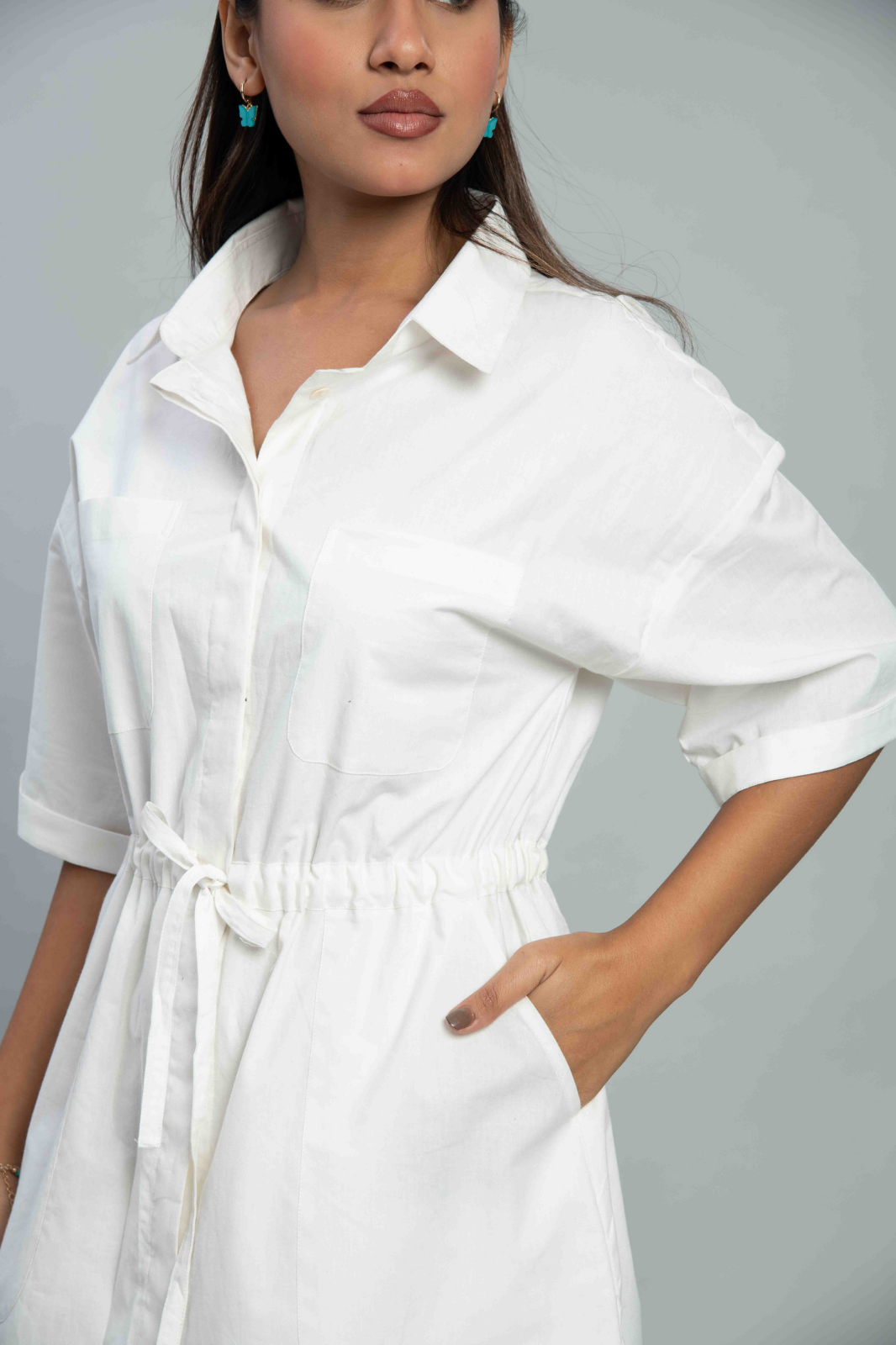 Classic White Short Dress