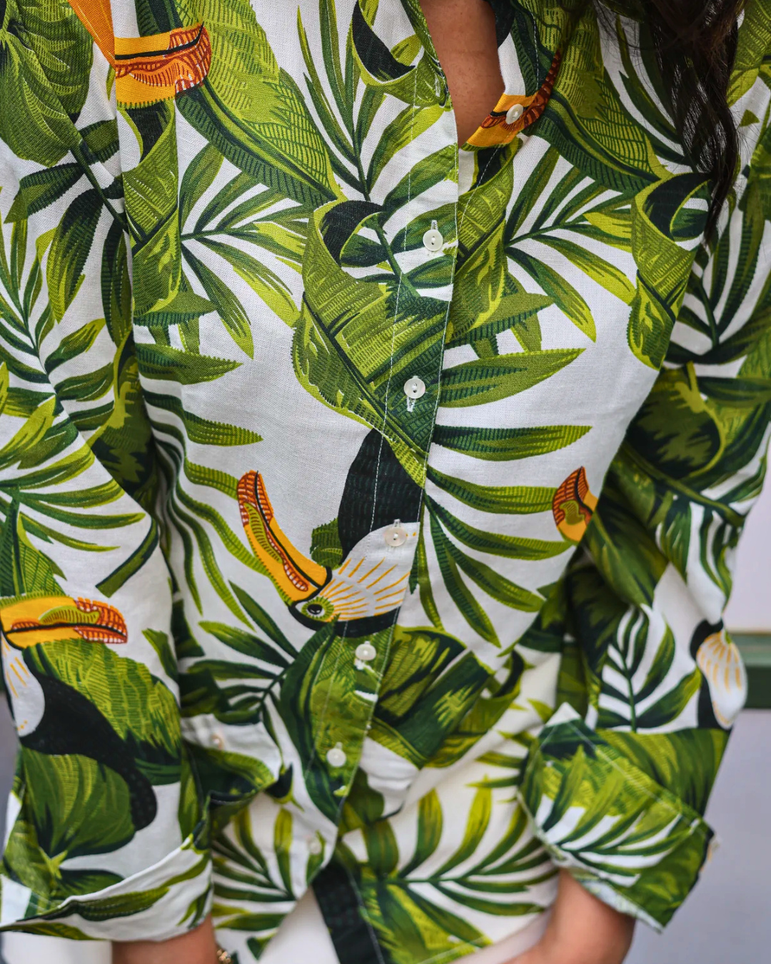 Statement Tropical Print Shirt